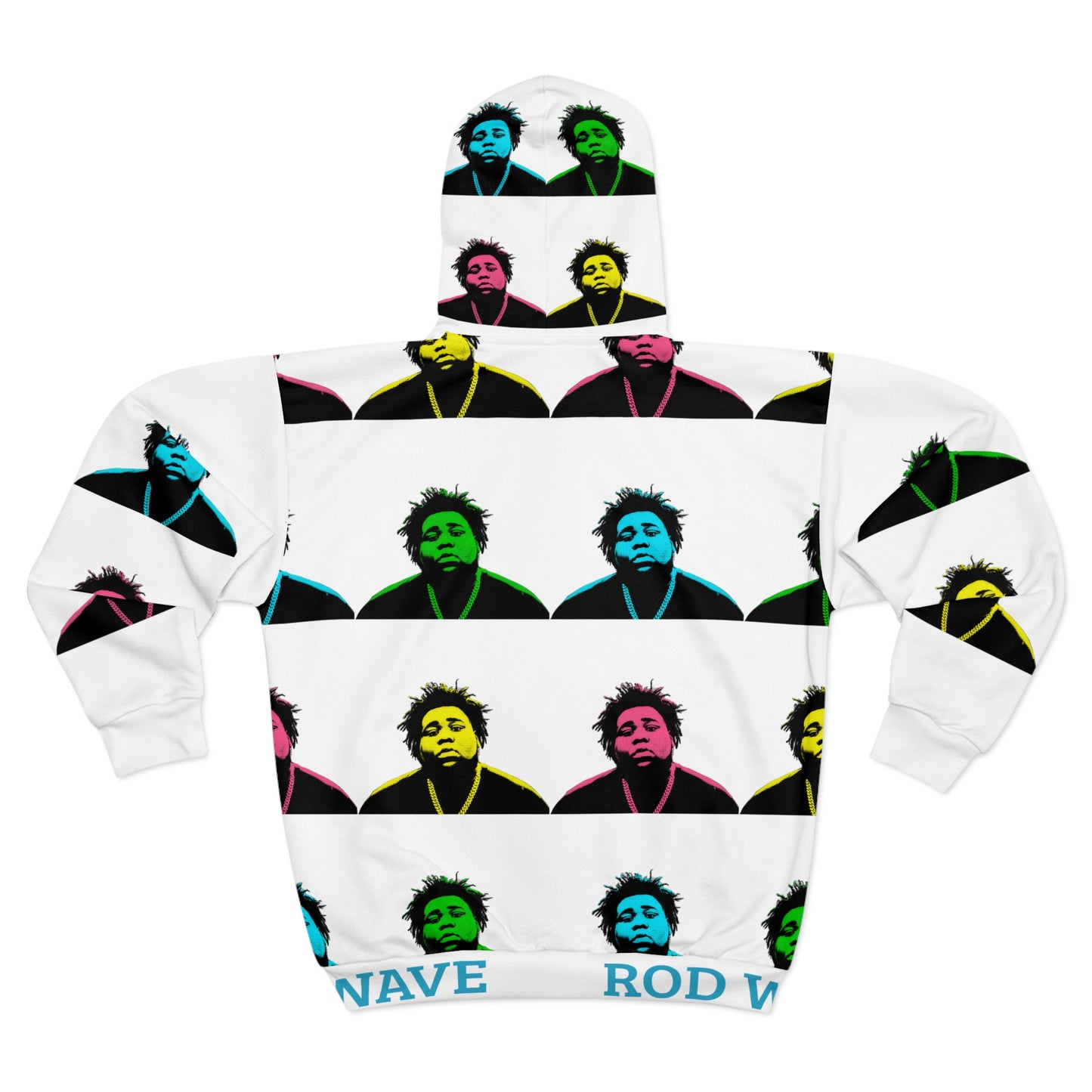ROD WAVE Andy Warhol Style Pop Art Unisex Zip Hoodie (AOP)