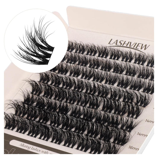 Cluster Lashes Wispy Cluster Eyelash Extensions 3D DIY Lash Clusters 10-16Mm Multilayered Eyelash Clusters, Reusable Fluffy Individual Lashes Cluster(Ml 11)
