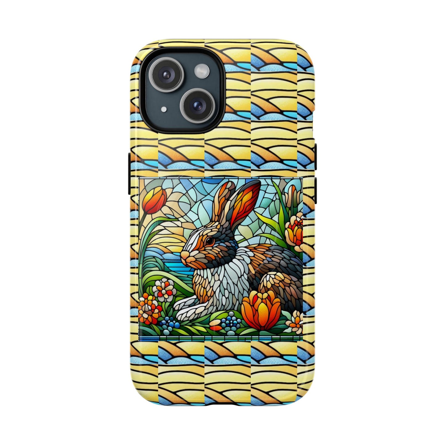 Dutch Rabbit Animal Stained Glass Design Tough Magnetic Cases