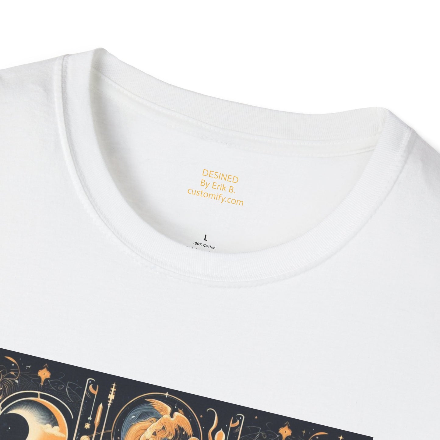 Celestial tarot design By Erik B. Unisex Softstyle T-Shirt