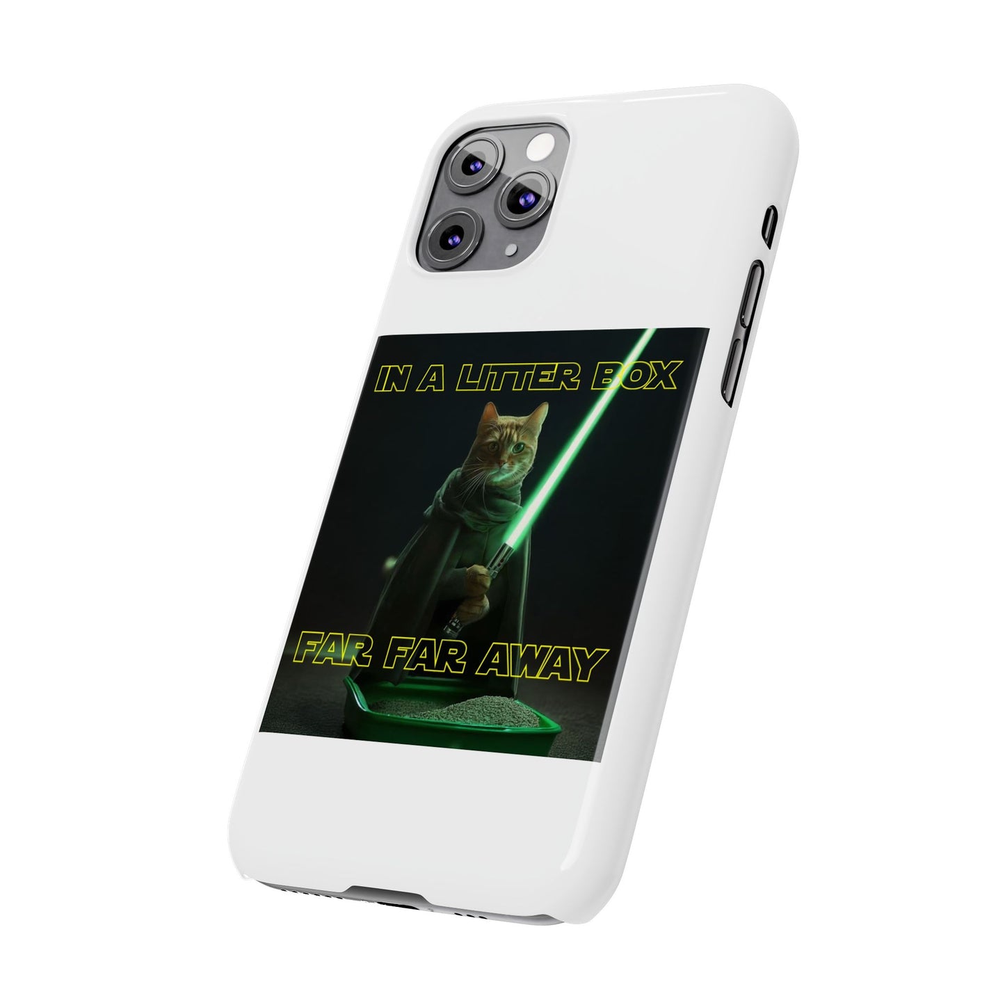STAR WARS CAT IN A LITTER BOX FAR FAR AWAY  Slim Phone Cases