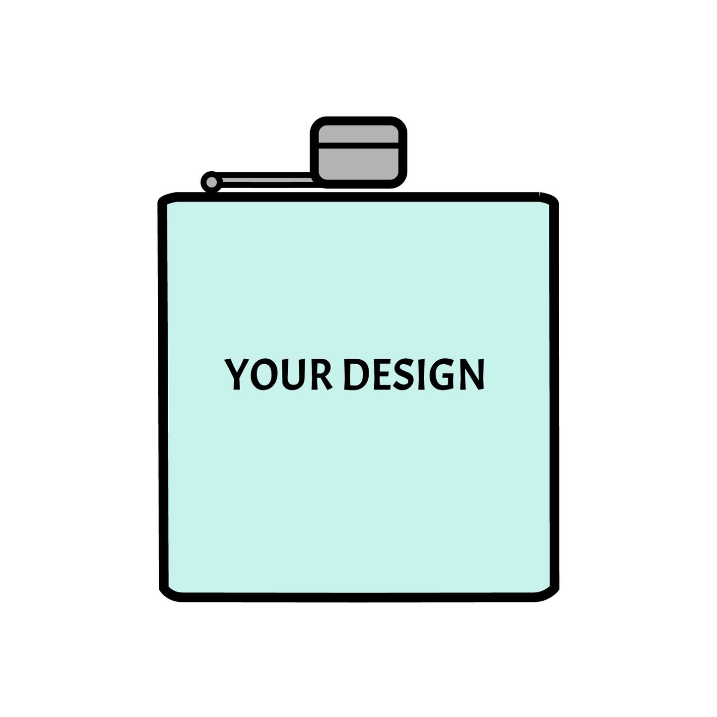 CUSTOM Stainless Steel Flask, 6oz Wedding Parties