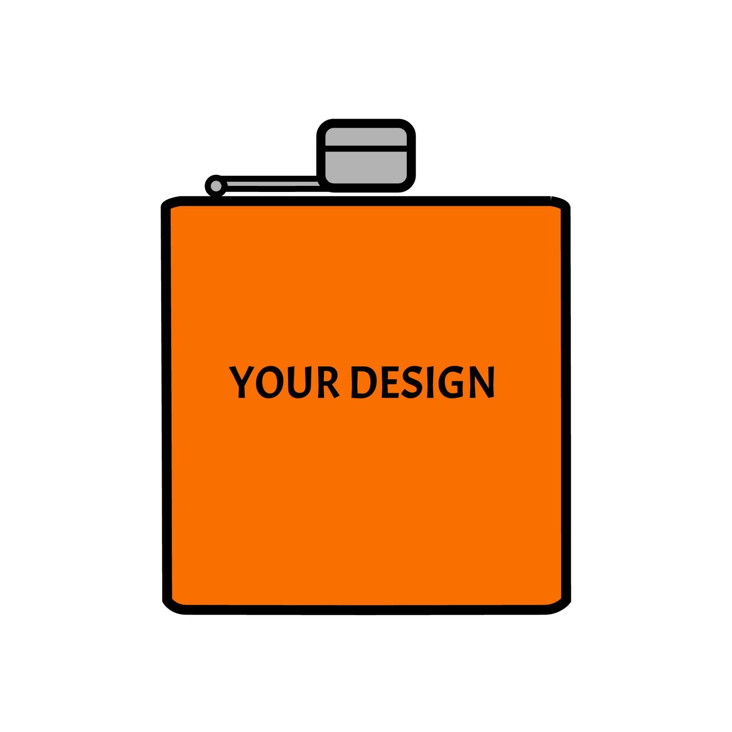 CUSTOM Stainless Steel Flask, 6oz Wedding Parties