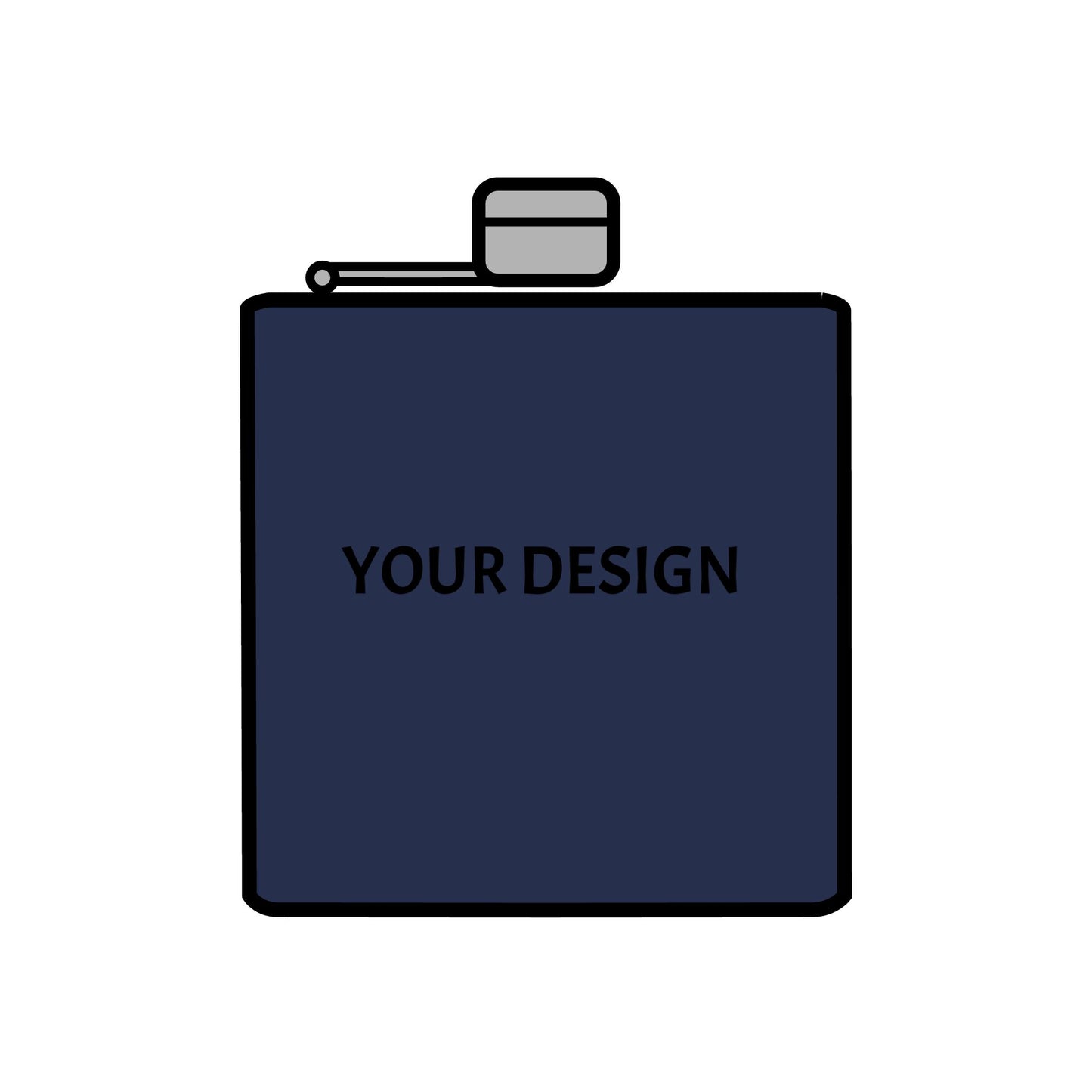 CUSTOM Stainless Steel Flask, 6oz Wedding Parties