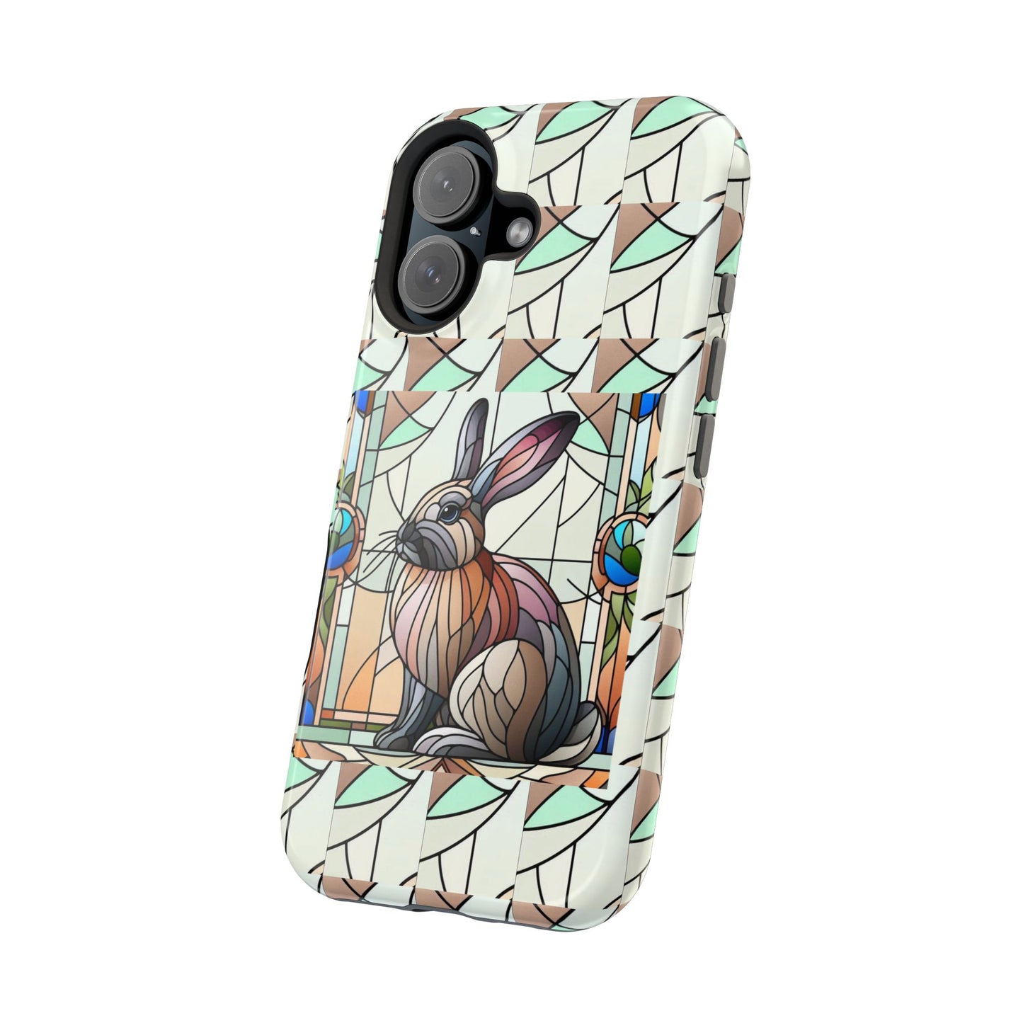 Flemish Giant Rabbit Animal Stained Glass Design Magnetic Tough Cases