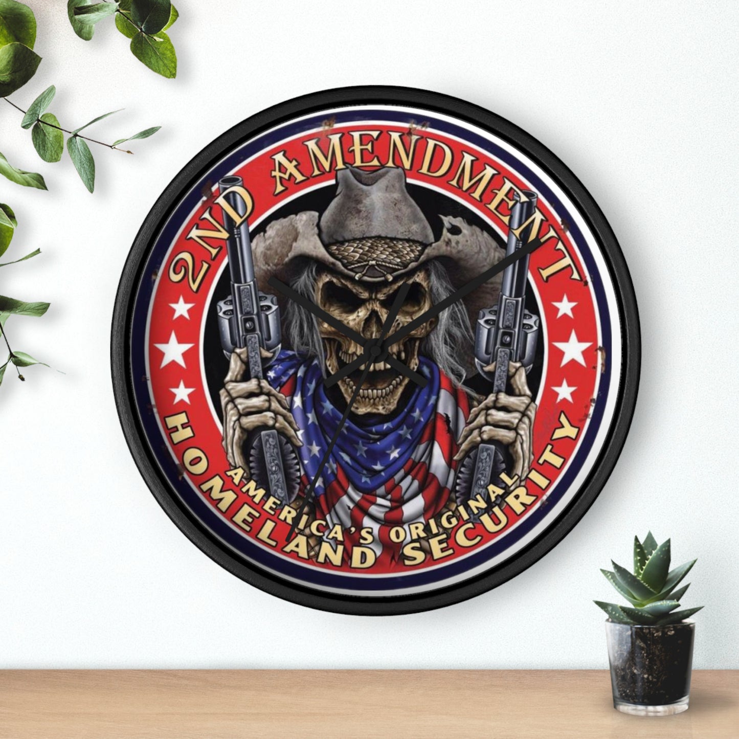 2nd Amendment AMERICA'S ORIGINAL HOMELAND SECURITY Wall Clock