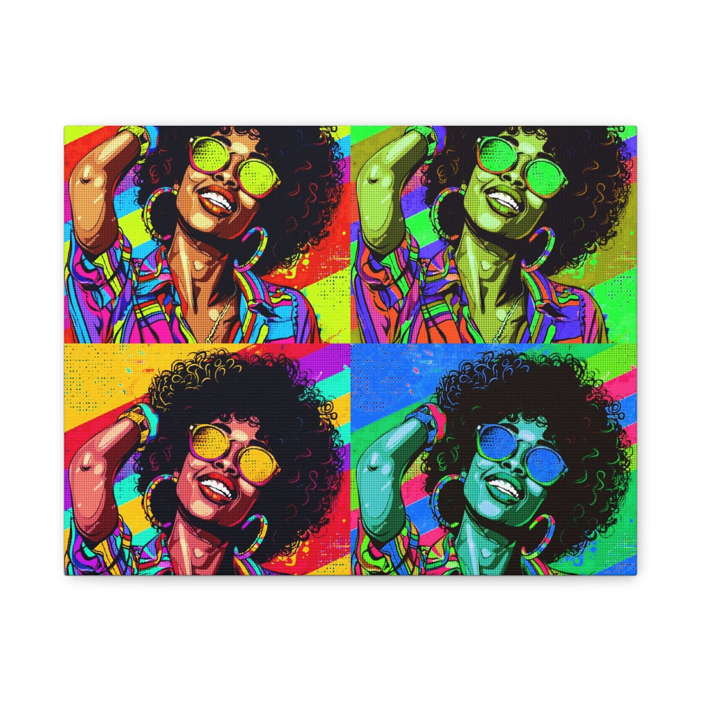 BLACK BEAUTY COLORFULL ANDY WARHOL STYLE Matte Canvas, Stretched, 1.25"