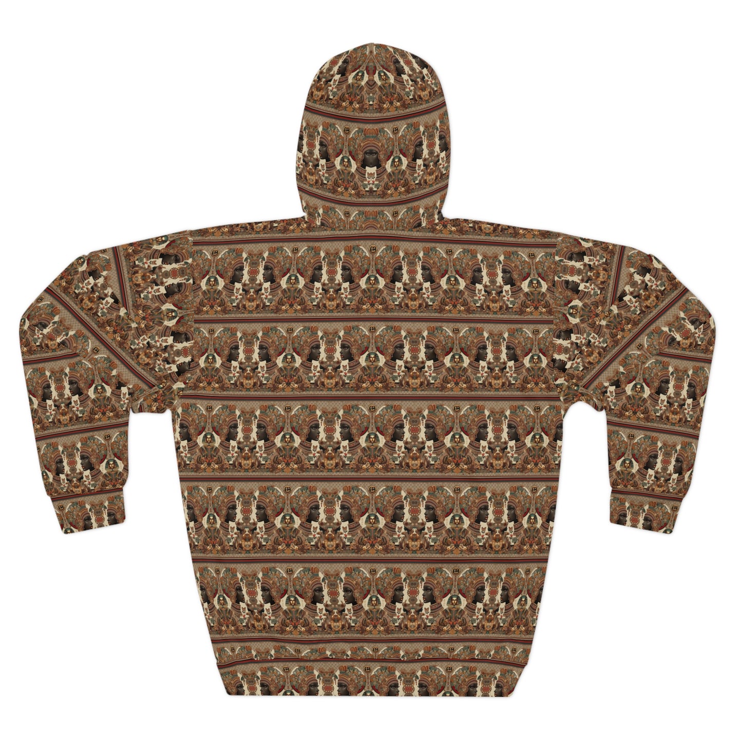 Bohemian Chic Unisex Pullover Hoodie - Abstract Earthy Pattern