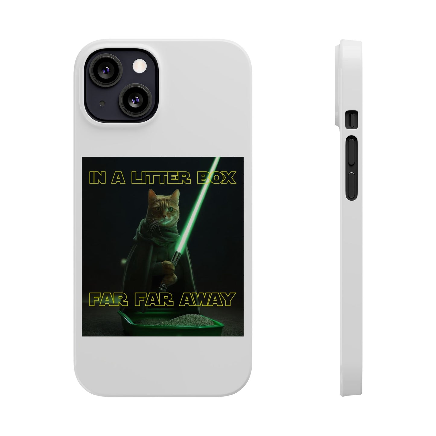 STAR WARS CAT IN A LITTER BOX FAR FAR AWAY  Slim Phone Cases