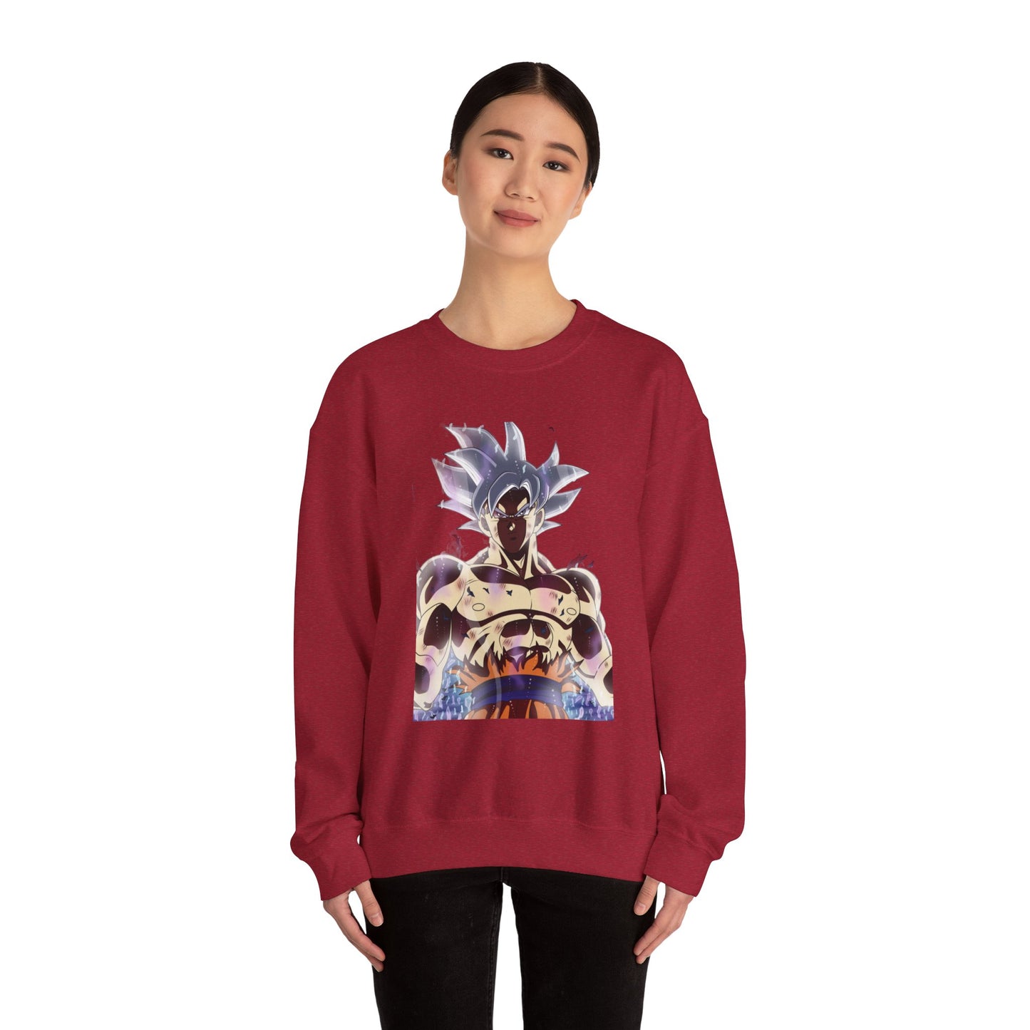 Dragon Ball Super Goku Crewneck Sweatshirt - Ultra Power White Hair Design
