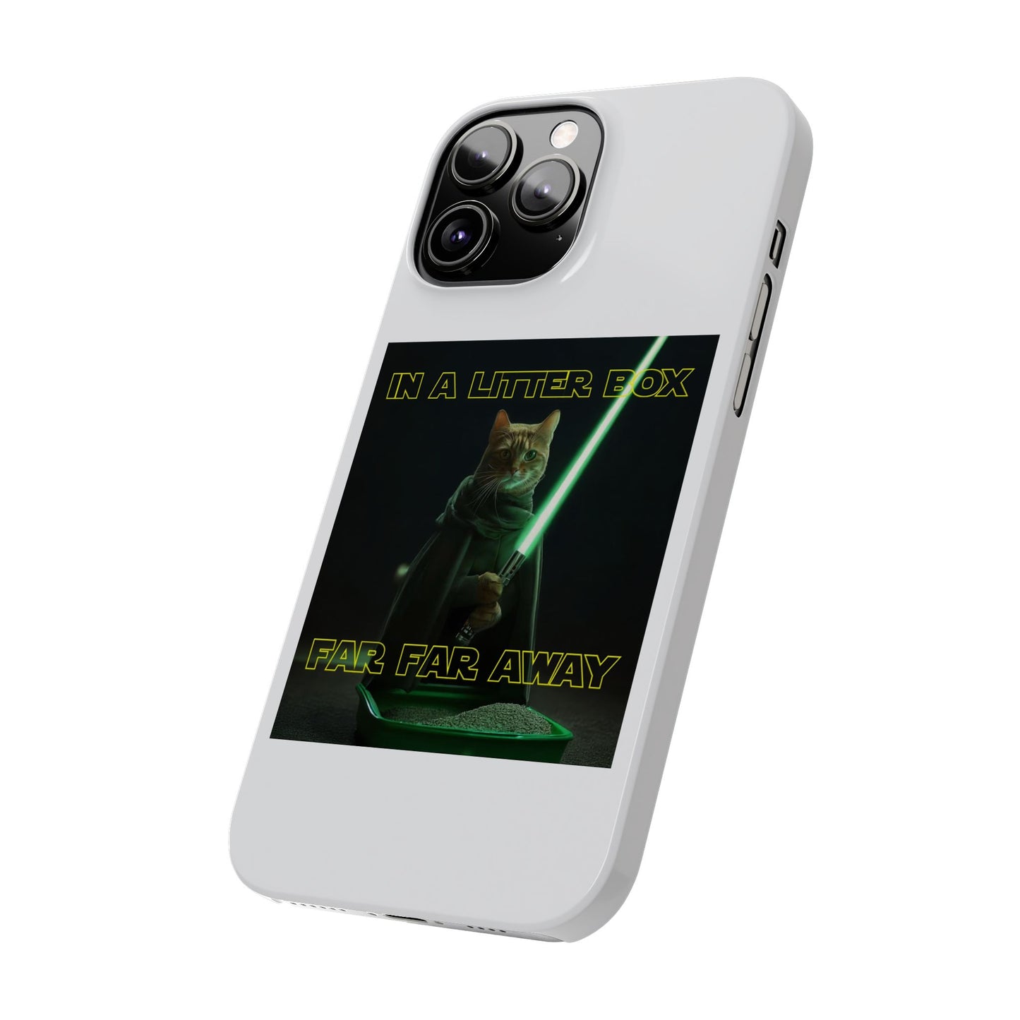 STAR WARS CAT IN A LITTER BOX FAR FAR AWAY  Slim Phone Cases