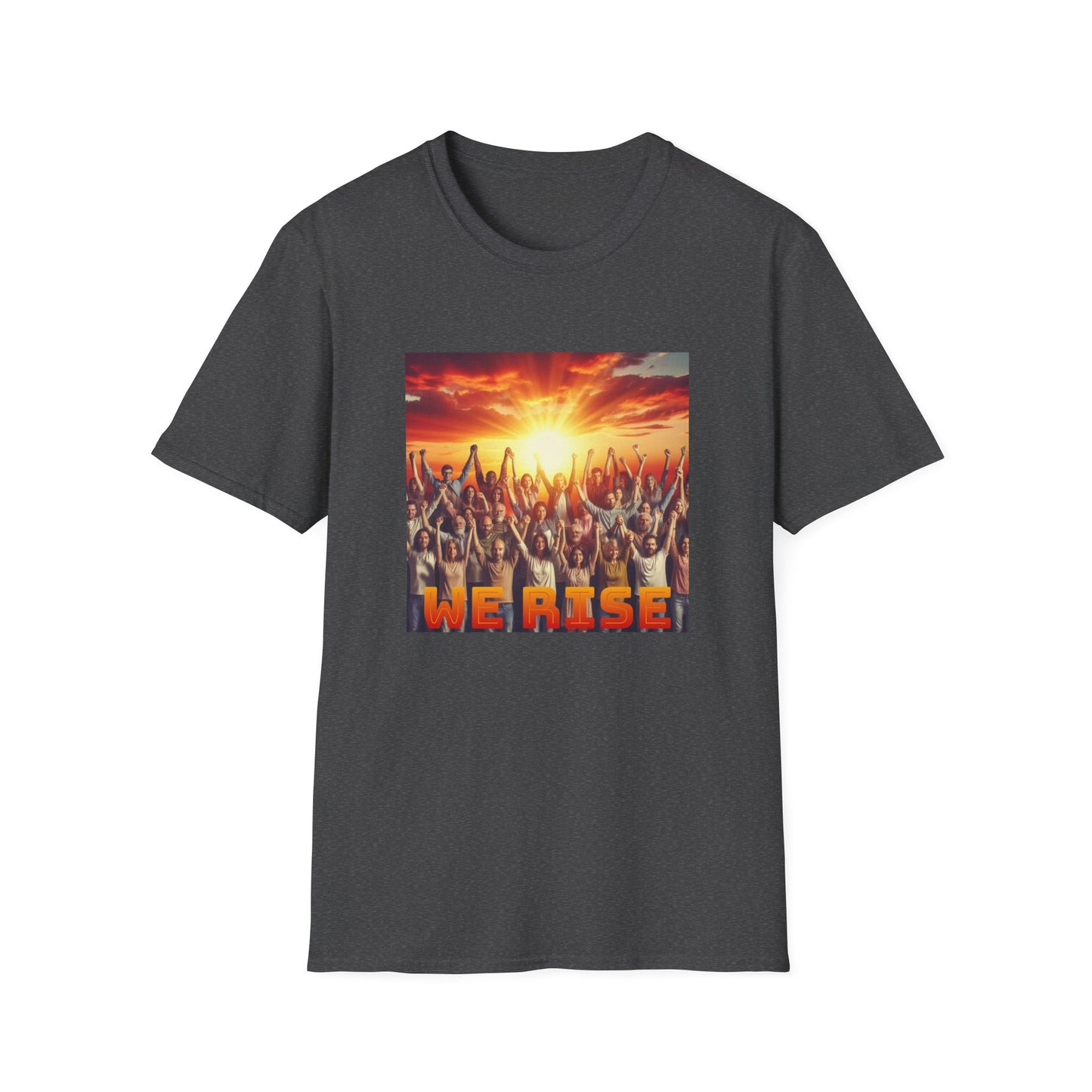 We Rise Motivational Unisex Softstyle T-Shirt