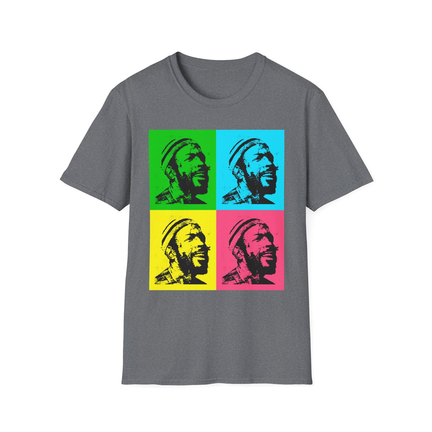 Marvin Gaye Abstract Paintings Andy Warhol Style Pop Art Unisex Soft style T-Shirt