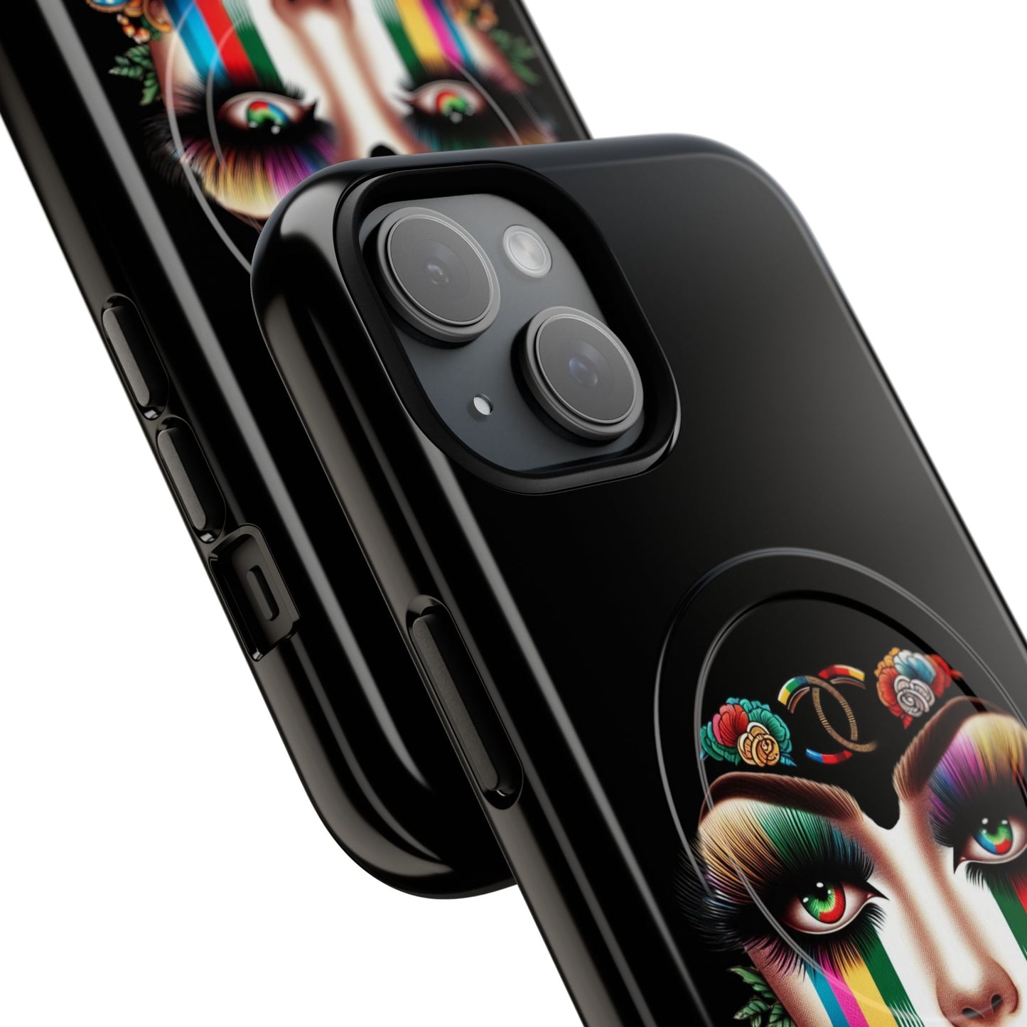 Gucci Inspired Artistic Tough Magnetic Phone Case - Vibrant Lady Design