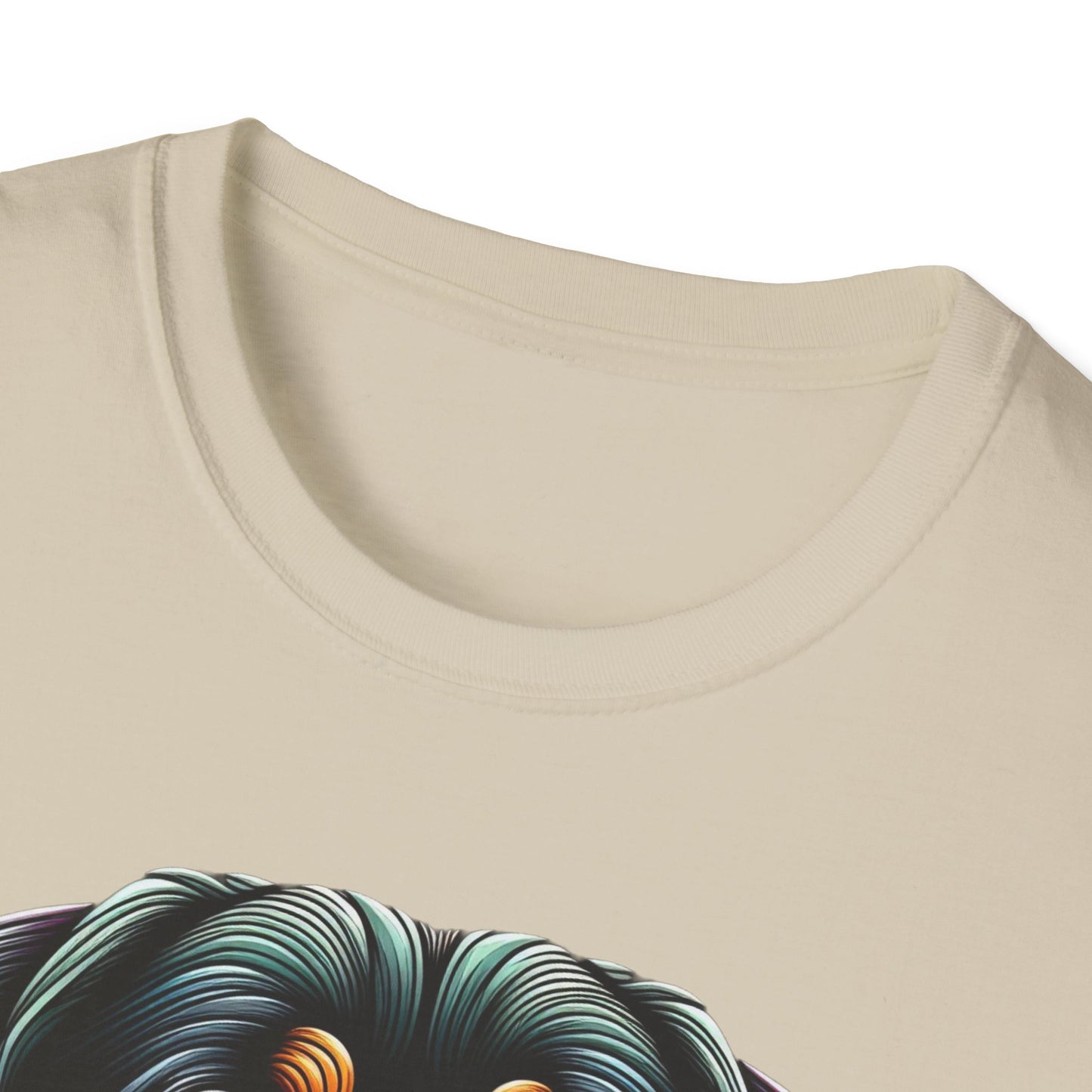 Rottweiler Animal Stained Glass Design Unisex Softstyle T-Shirt