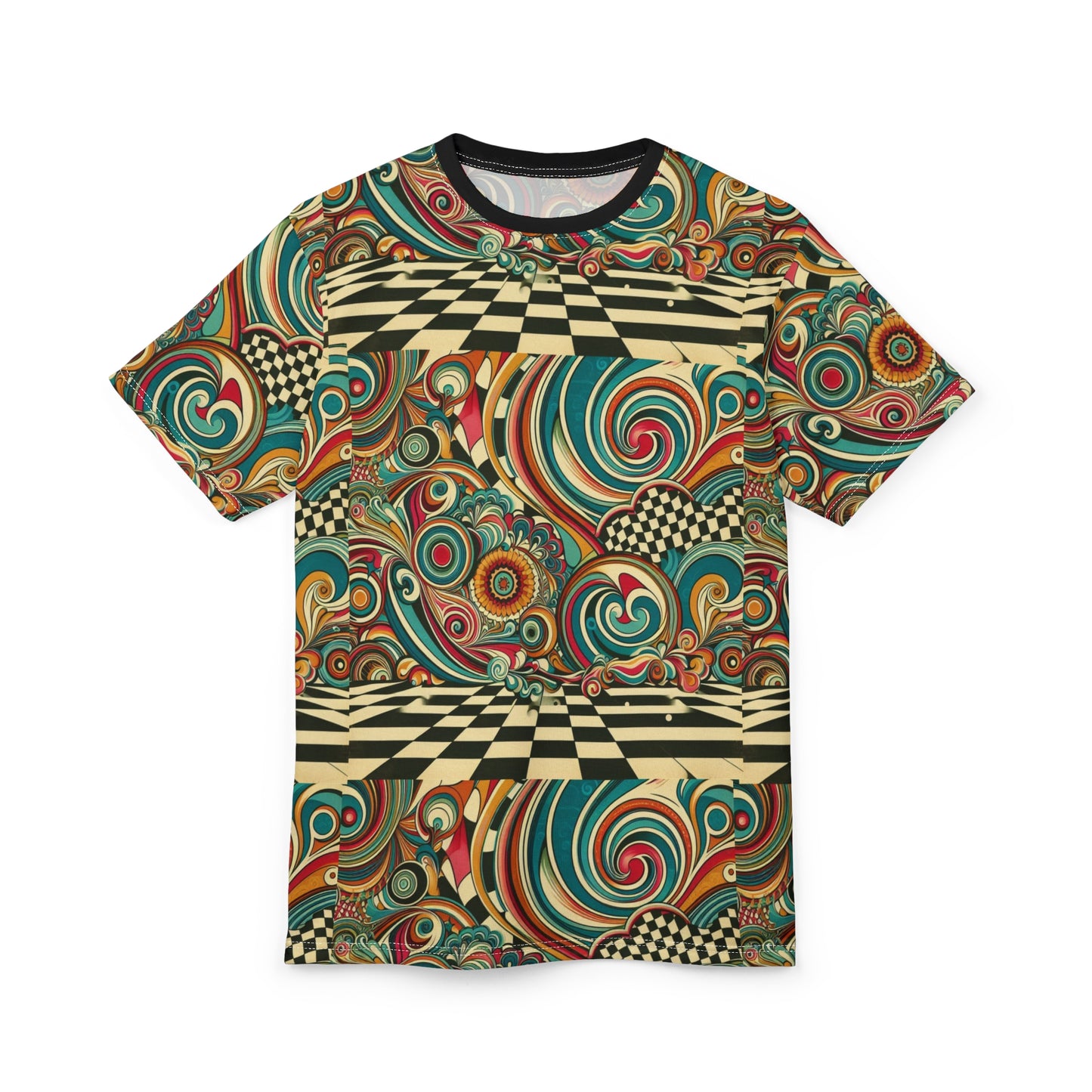 Psychedelic Pattern Unisex Tee - Vibrant, Colorful Art for Creative Souls