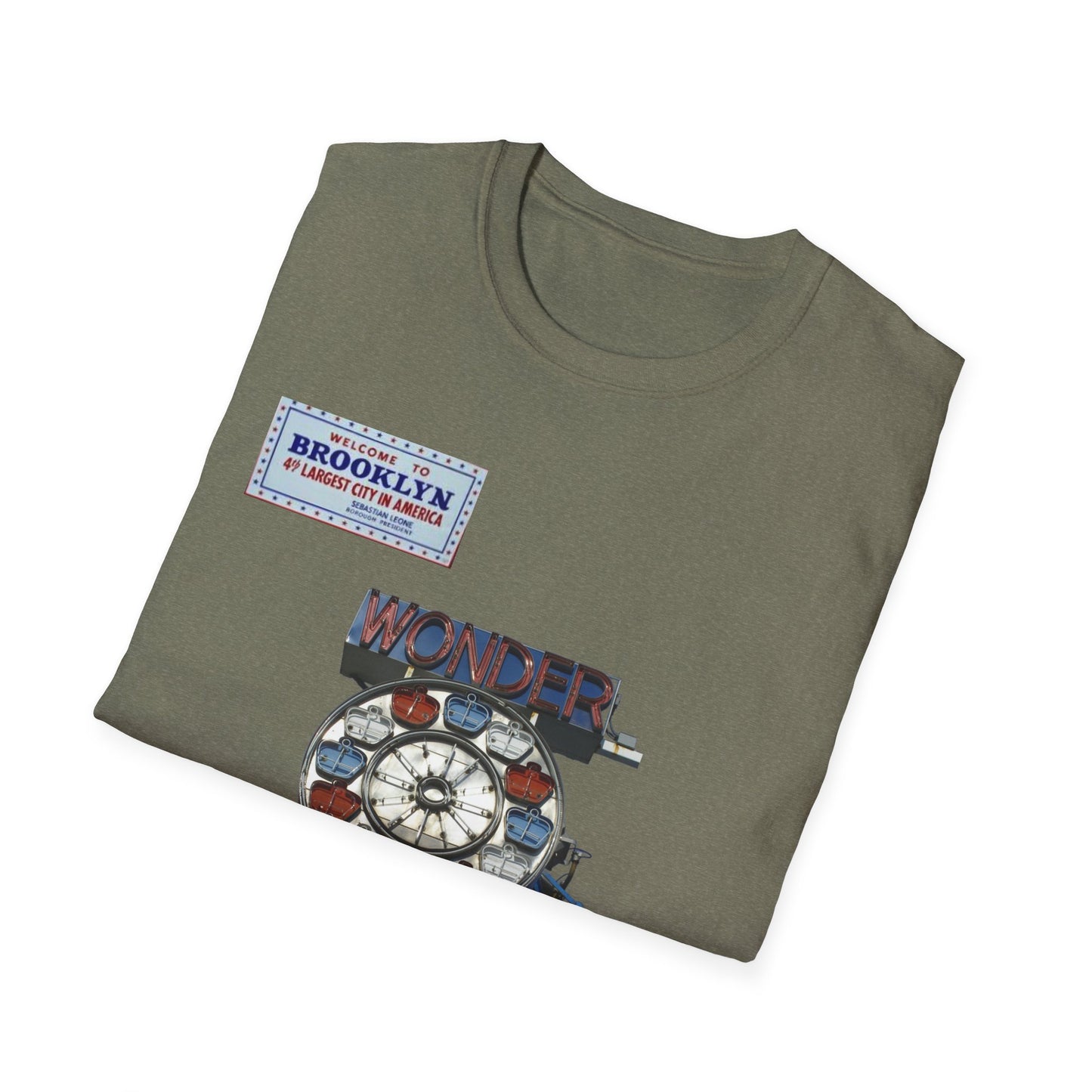 RETRO VINTAGE Wonder Wheel Brooklyn, NY Unisex Softstyle T-Shirt