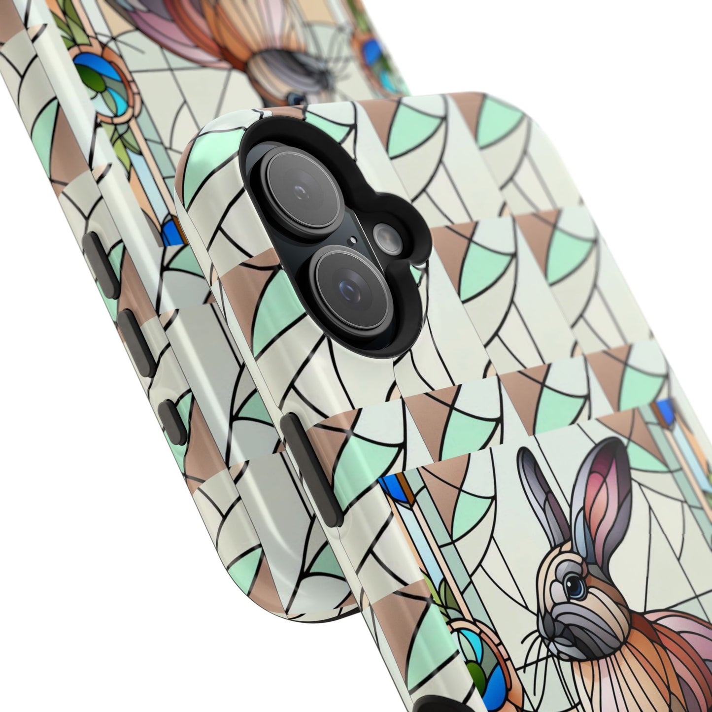 Flemish Giant Rabbit Animal Stained Glass Design Magnetic Tough Cases