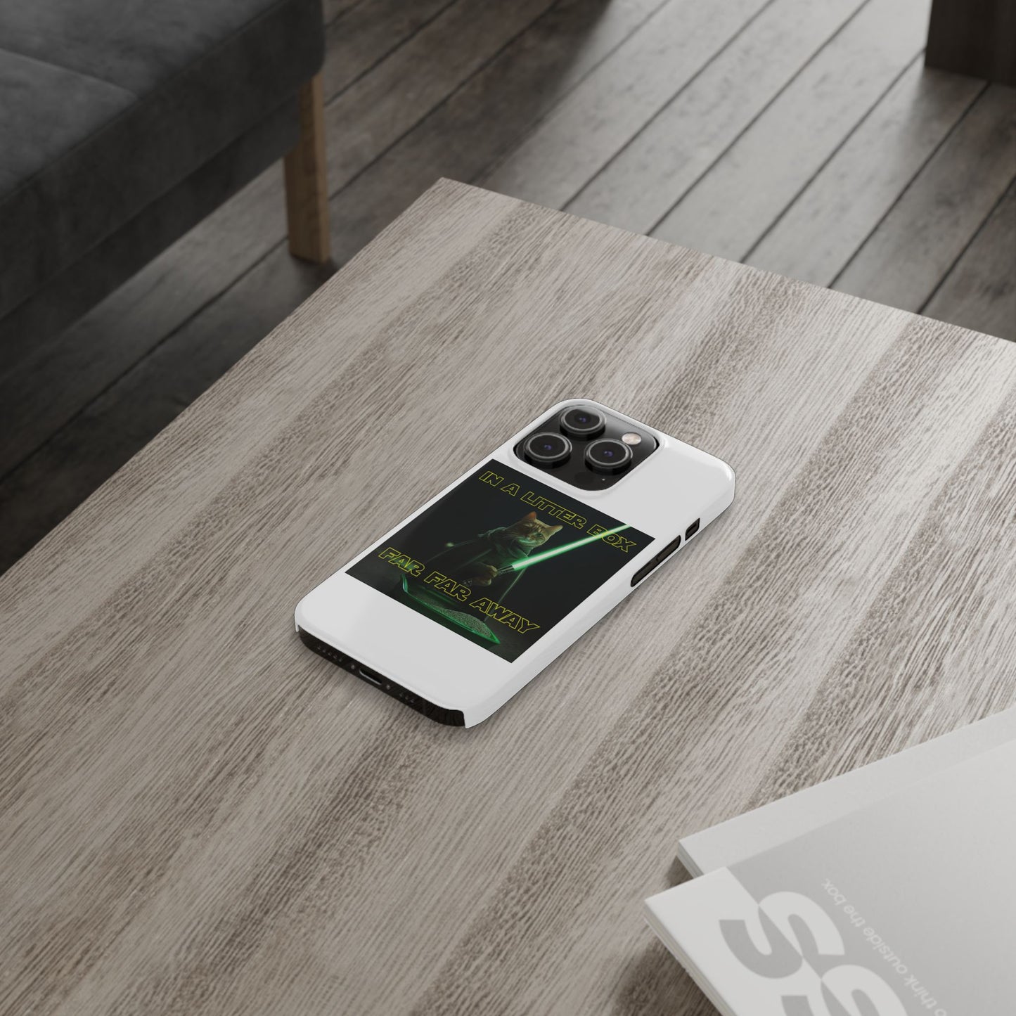 STAR WARS CAT IN A LITTER BOX FAR FAR AWAY  Slim Phone Cases