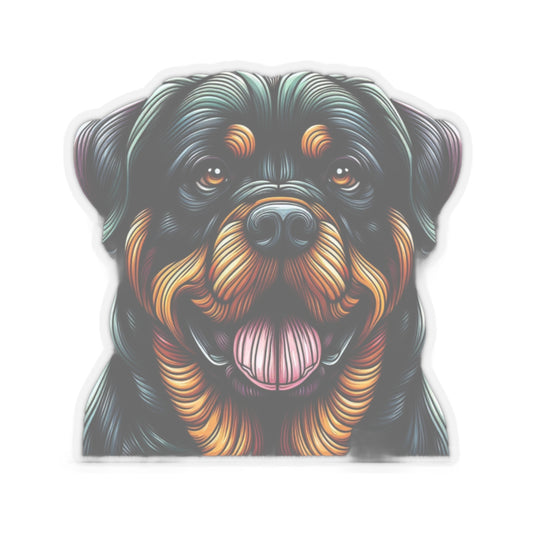 Rottweiler Kiss-Cut Stickers - Colorful Dog Lover Decals for Laptops, Water Bottles, Scrapbooking, or Gifts - Adorable Pet Decor
