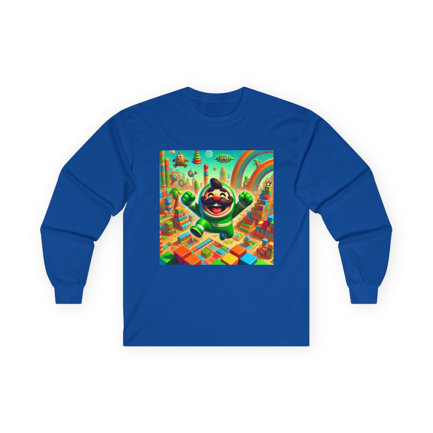 Luigi video game character Unisex Ultra Cotton Long Sleeve Tee Unisex Ultra Cotton Long Sleeve Tee