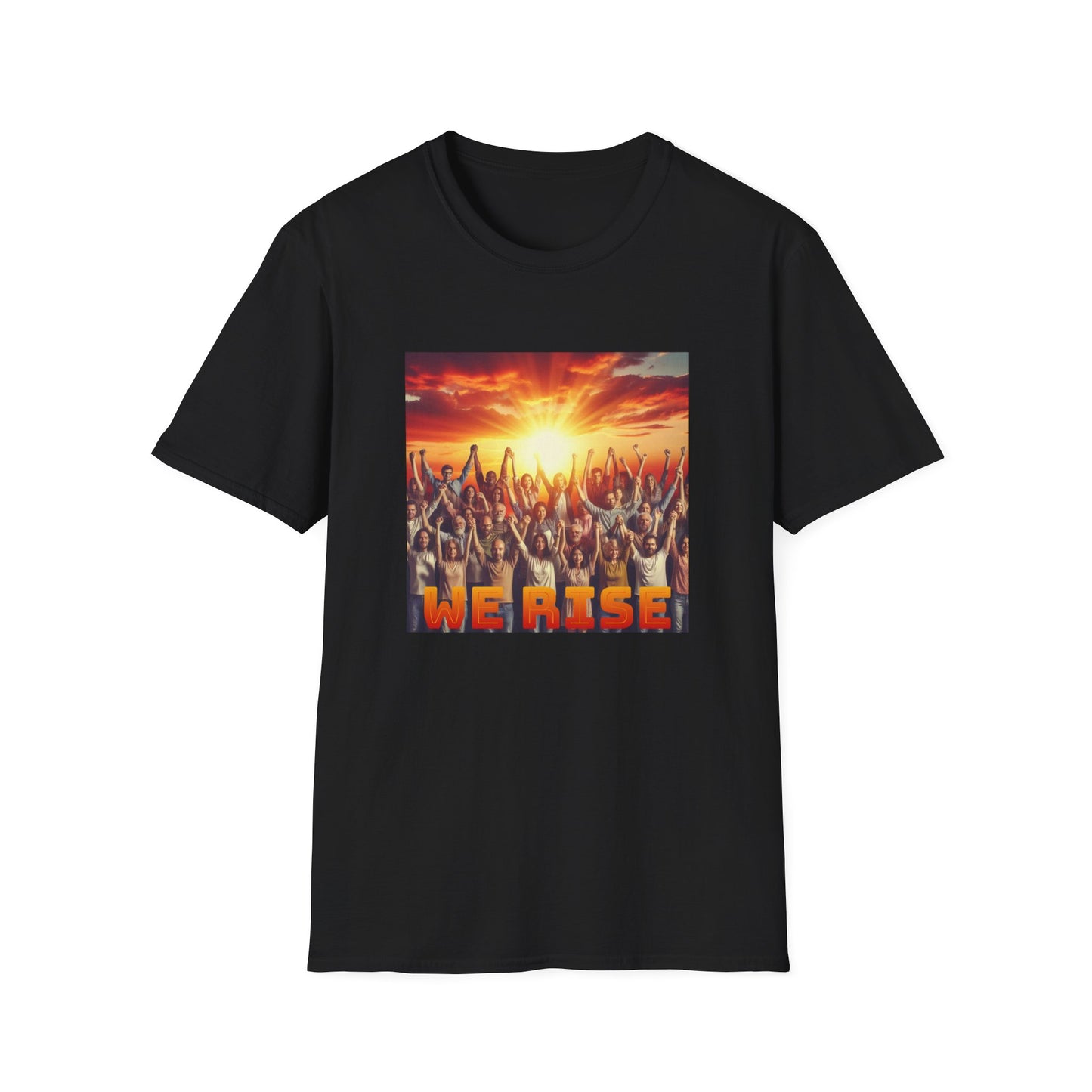 We Rise Motivational Unisex Softstyle T-Shirt