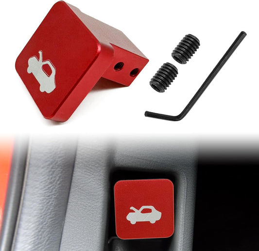 Hood Latch Release Handle Cable Aluminum Alloy Repair Kit, Compatible with Honda Civic 1996-2011, Honda CR-V 1997-2006, Honda Element 2003-2011, Red