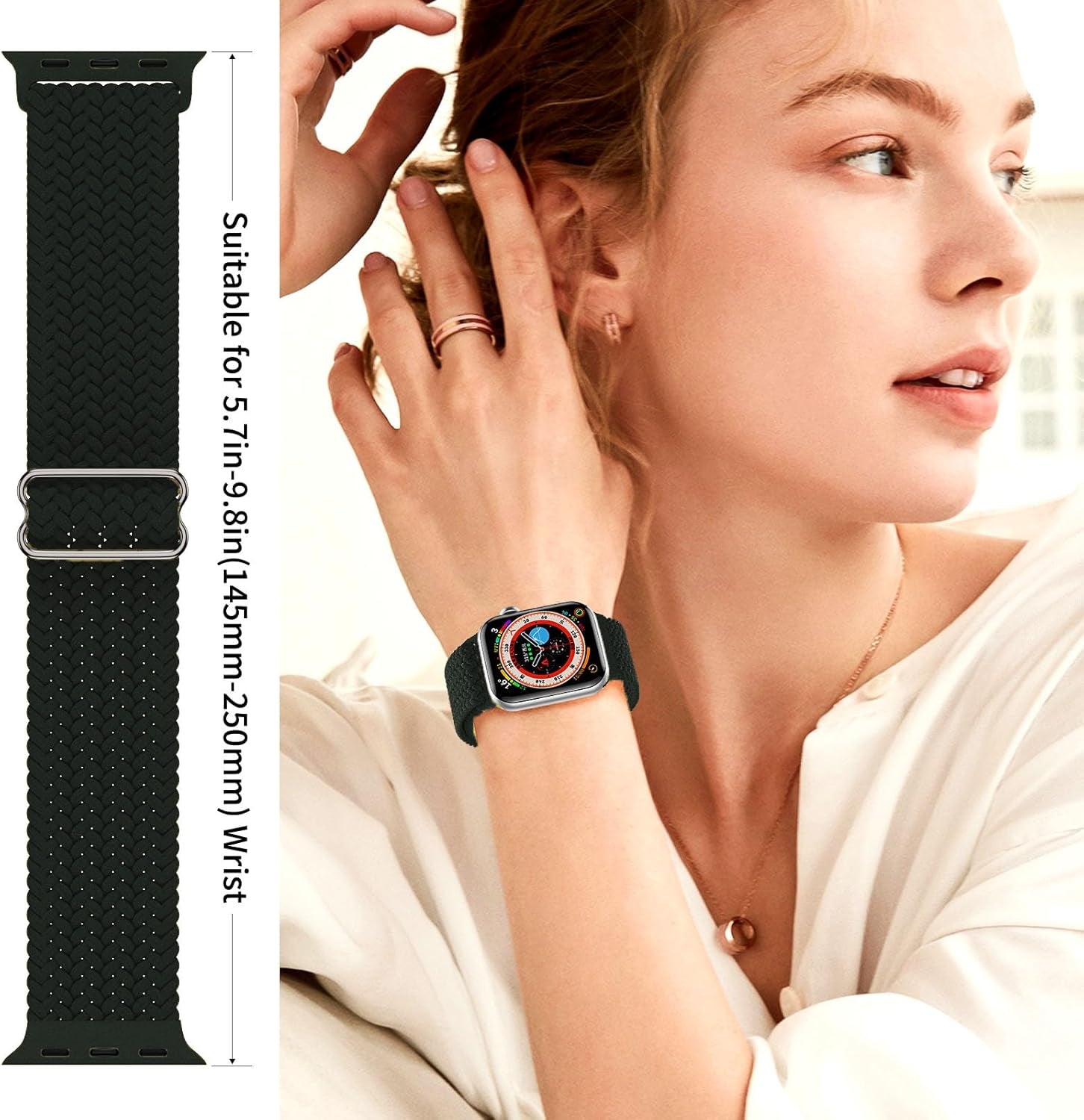 Band Compatible with Apple Watch 38Mm 40Mm 41Mm,Nylon Sport Strap for Iwatch Series Ultra 9/8/7/6/5/4/3/2/1 SE 03