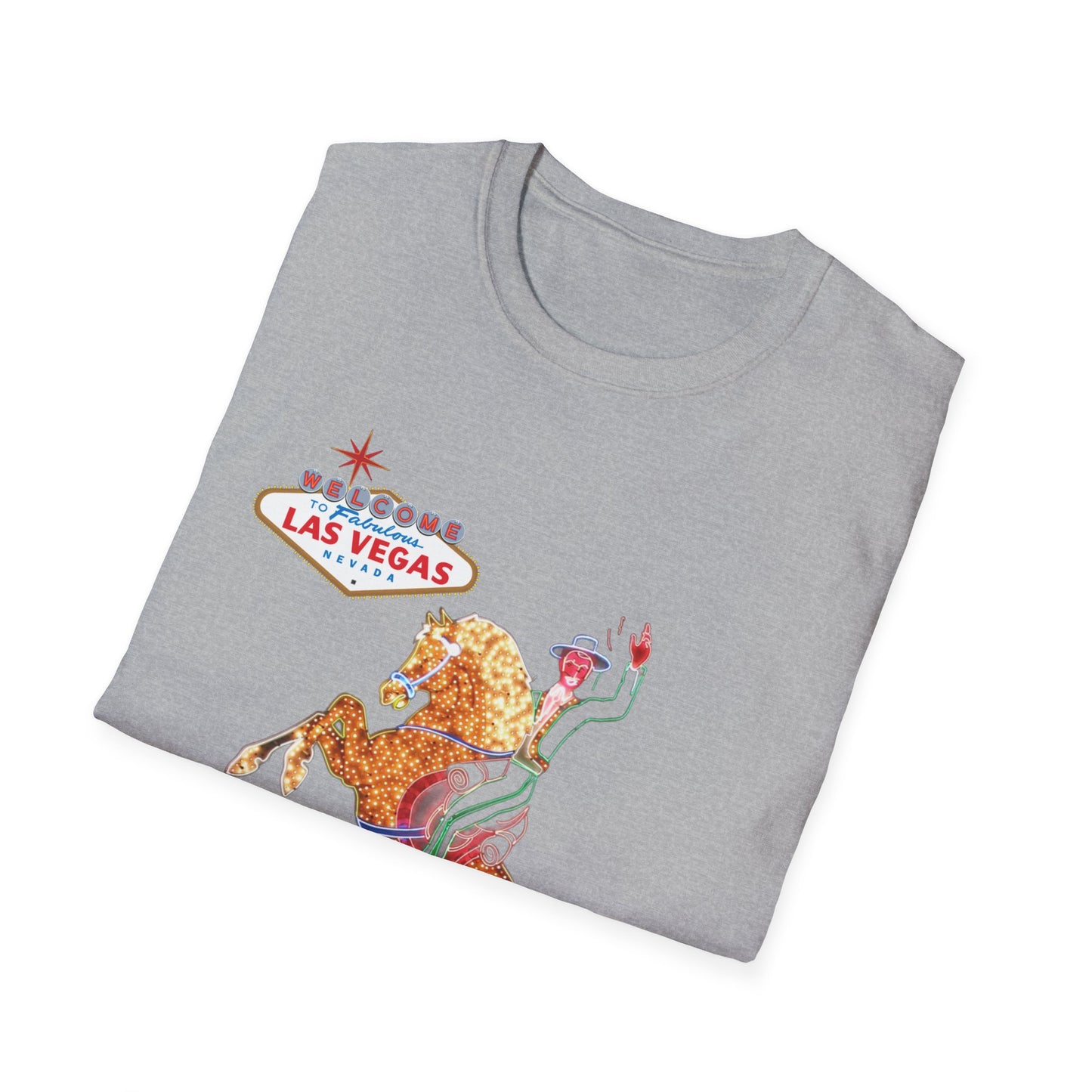 Las Vegas, Las Vegas Boulevard State Scenic Byway, Hacienda Horse and Rider Unisex Softstyle T-Shirt