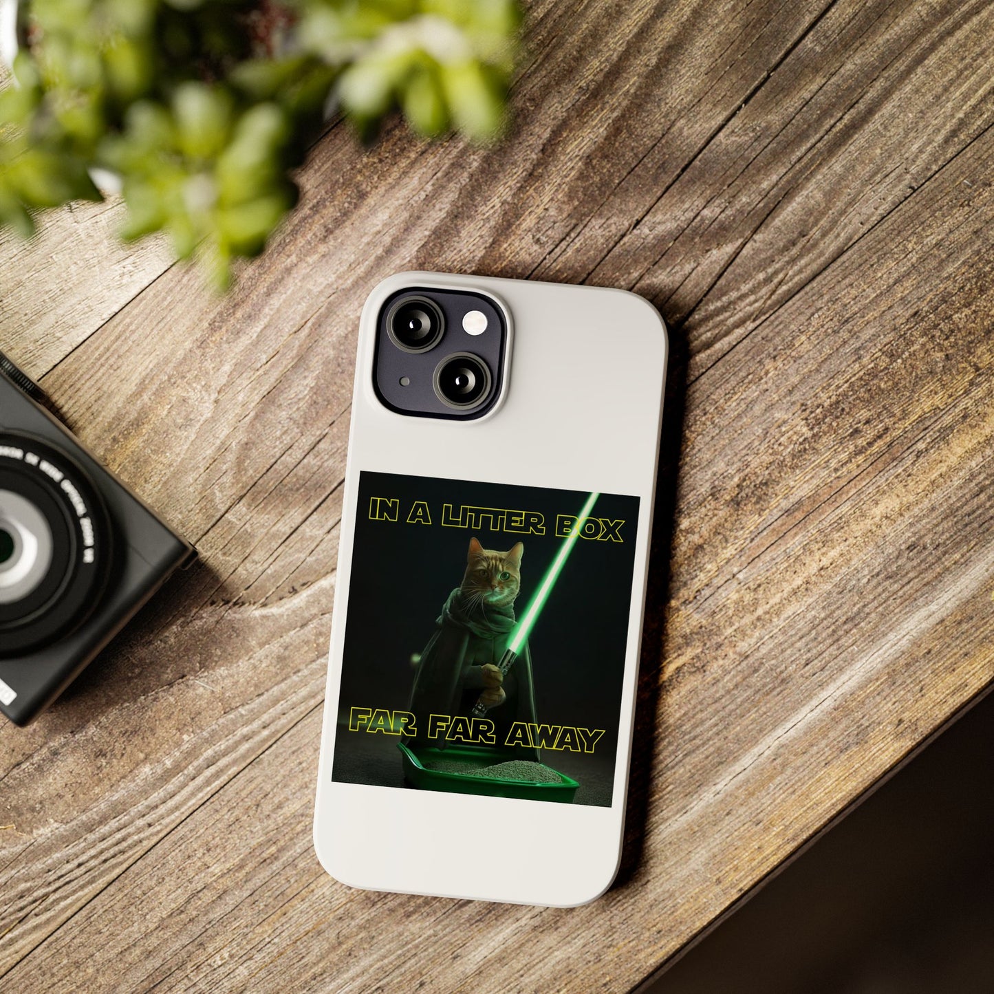 STAR WARS CAT IN A LITTER BOX FAR FAR AWAY  Slim Phone Cases