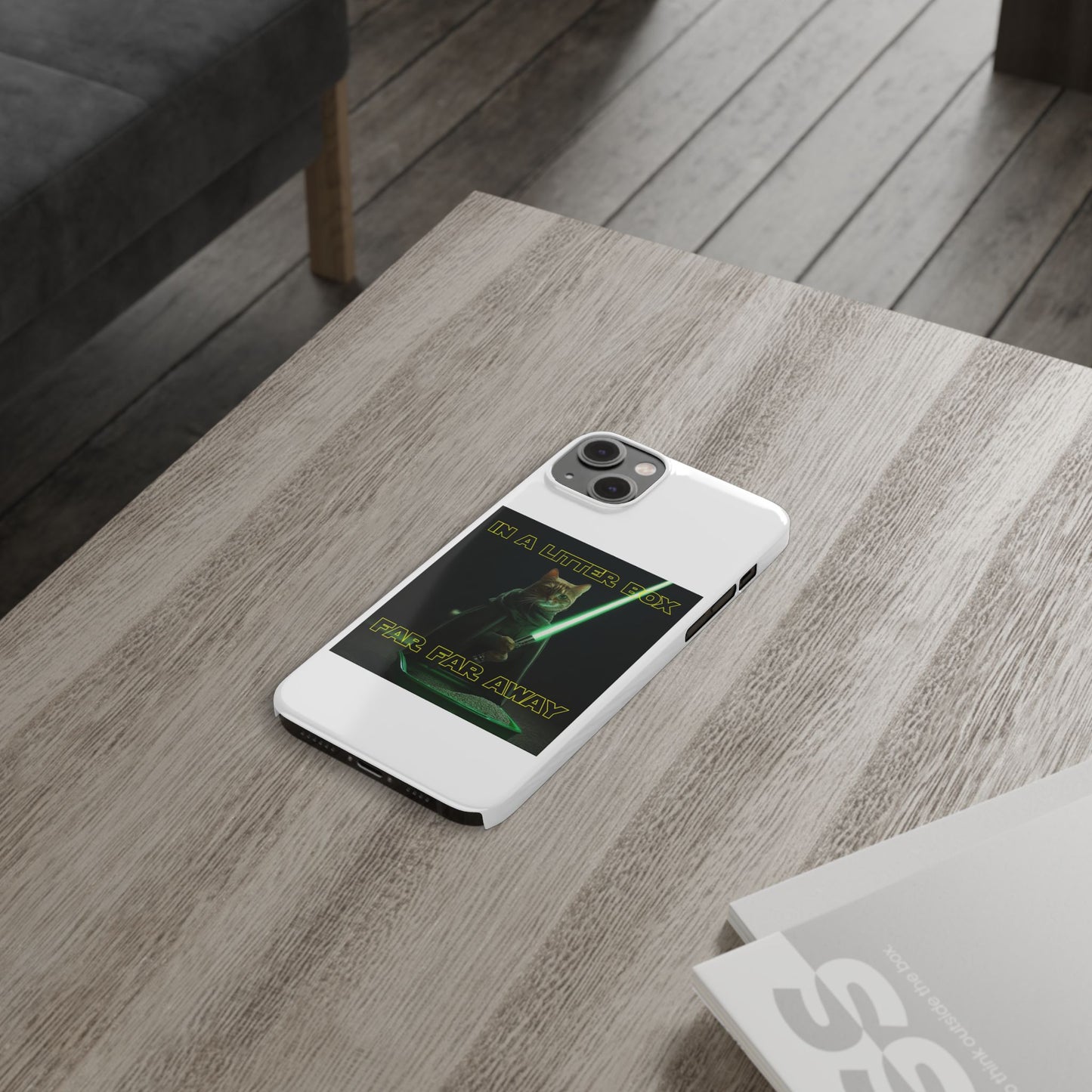 STAR WARS CAT IN A LITTER BOX FAR FAR AWAY  Slim Phone Cases