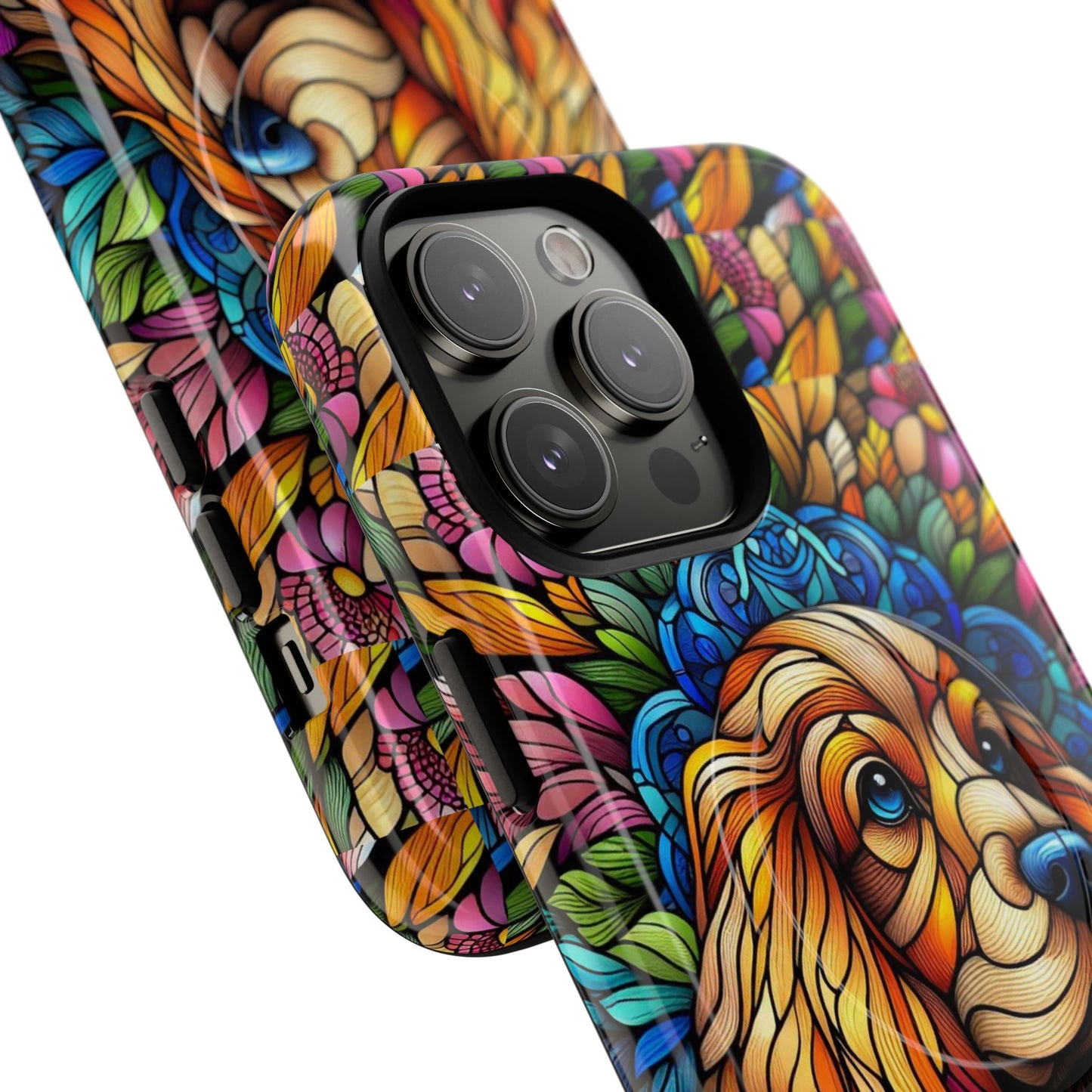 Dog Stained Glass Magnetic Cases