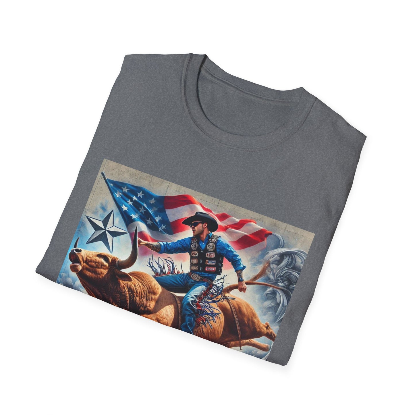 Professional Bull Riders 3D tattoo Unisex Softstyle T-Shirt