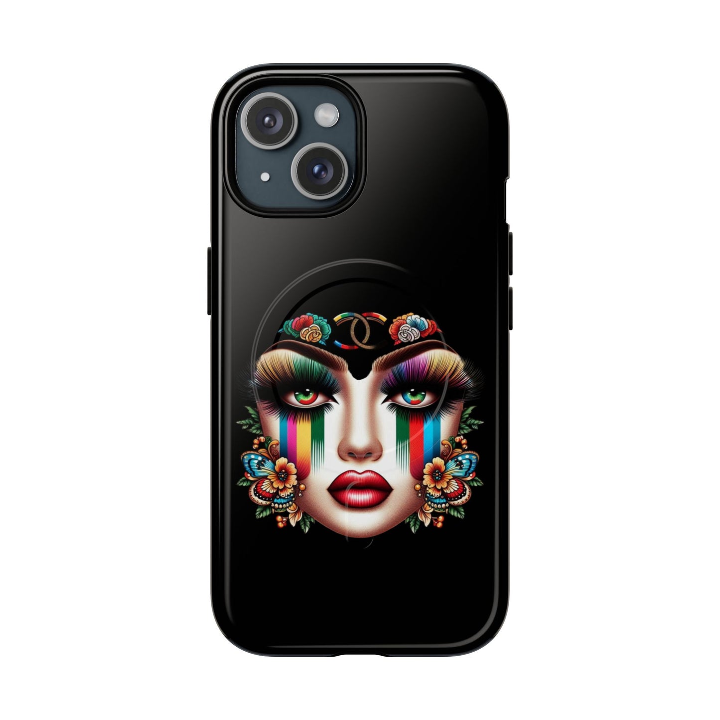 Gucci Inspired Artistic Tough Magnetic Phone Case - Vibrant Lady Design