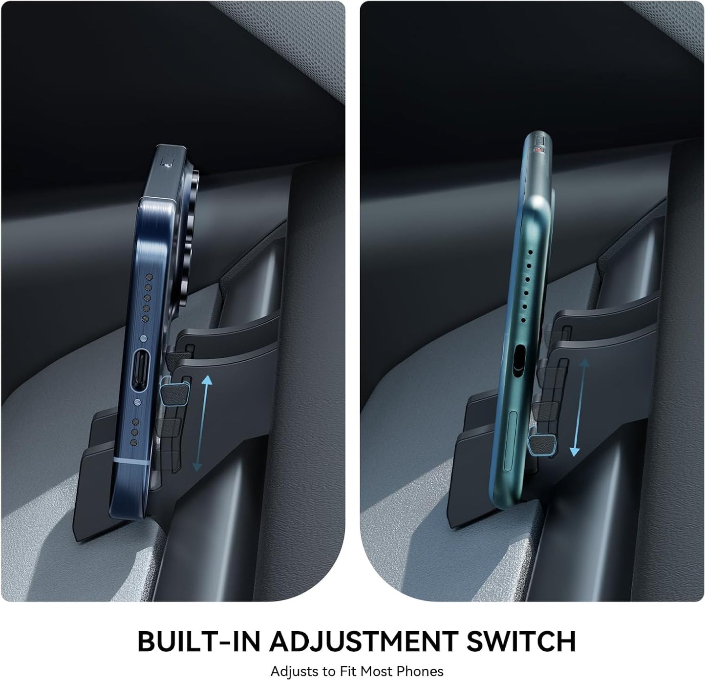 Silicone Phone Mount for Tesla Model Y and 2017-2023 Tesla Model 3 Accessories: Also Functions as a Vent Hook and Sunglass Holder (Not Compatible with 2024 Model 3)