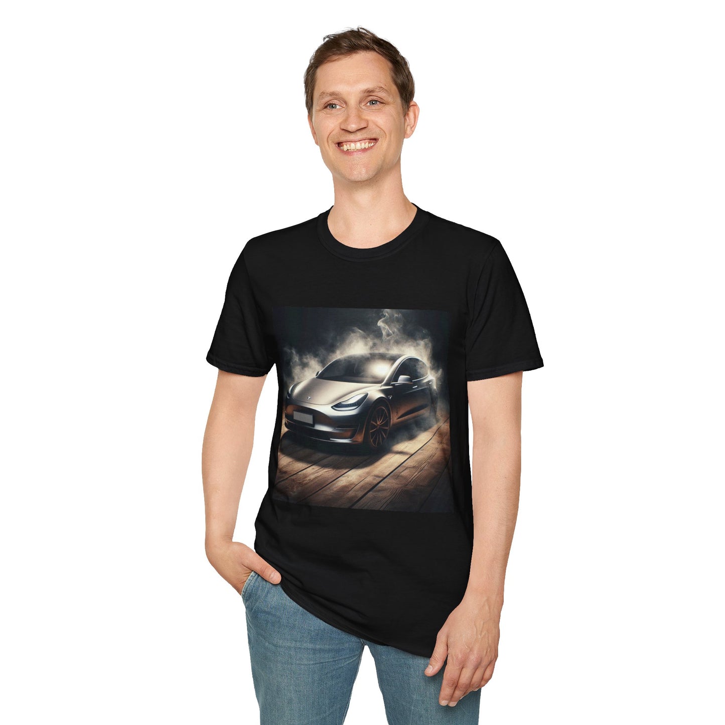 Smoked Out Tesla Model Unisex T-Shirt