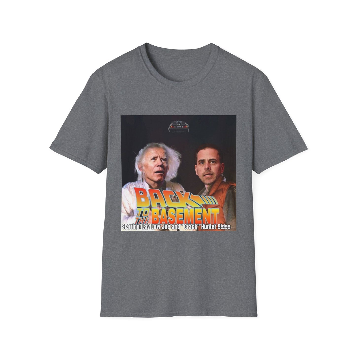 Hunter Biden Convicted Felon Pardon Back to the basement Unisex Softstyle T-Shirt