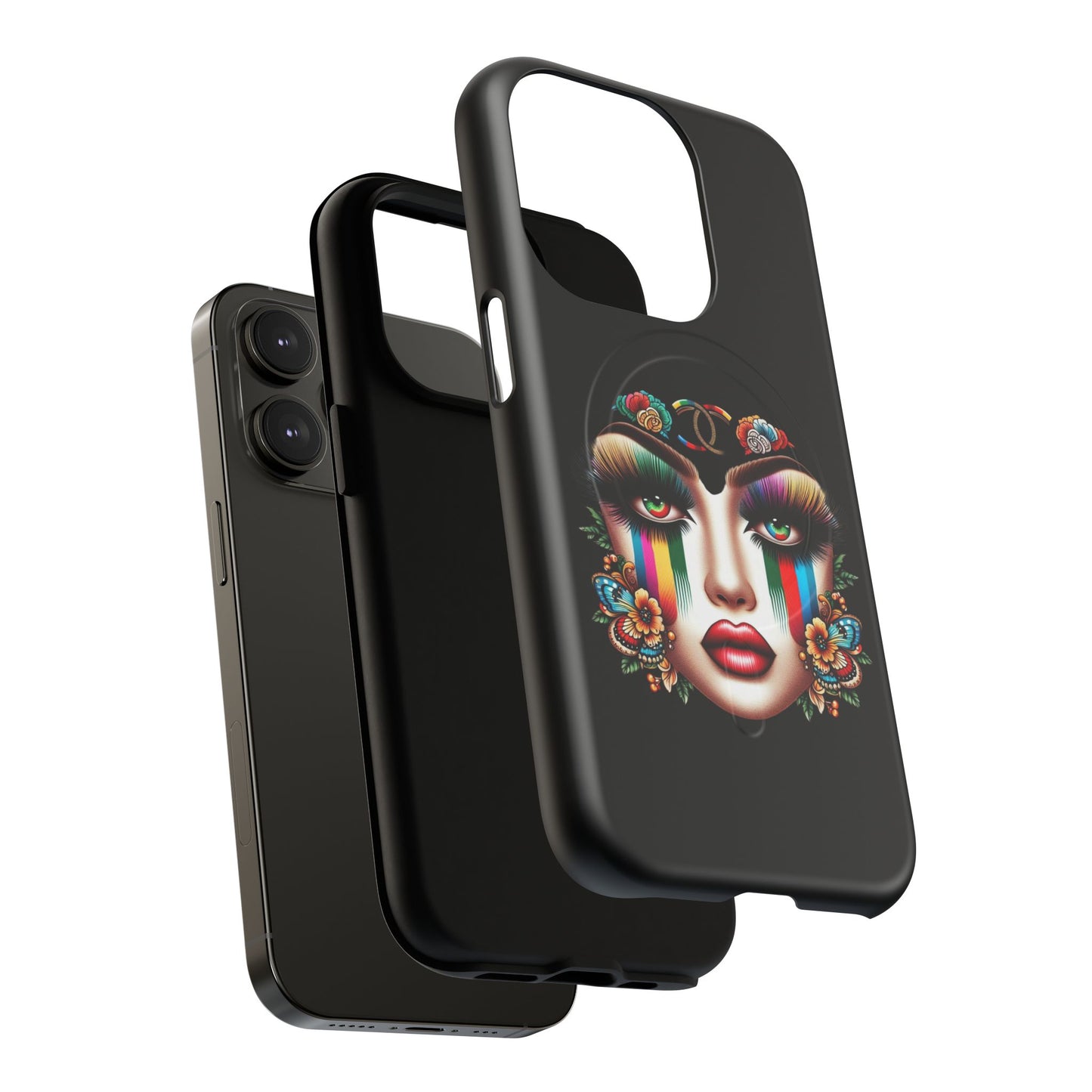 Gucci Inspired Artistic Tough Magnetic Phone Case - Vibrant Lady Design
