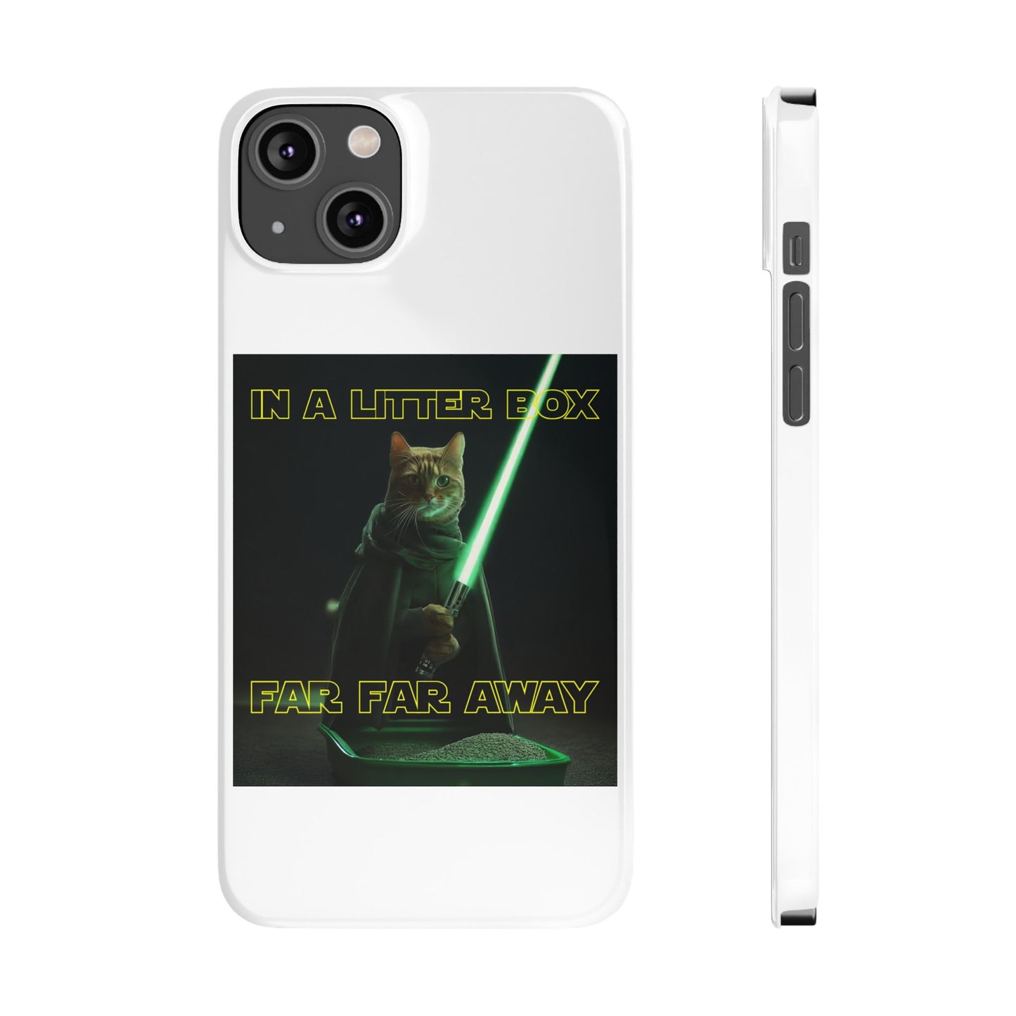 STAR WARS CAT IN A LITTER BOX FAR FAR AWAY  Slim Phone Cases