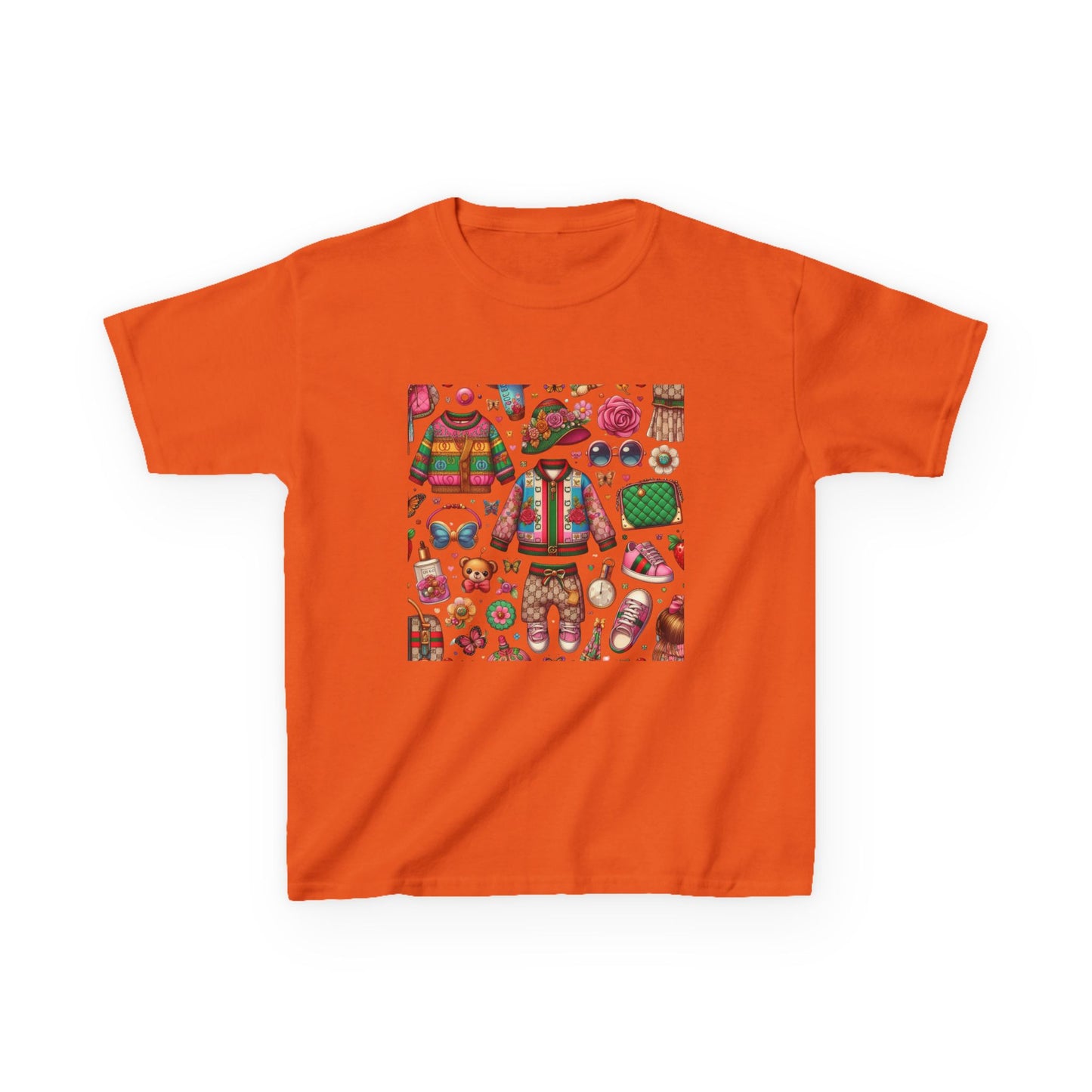 Whimsical Gucci-Inspired Kids' Tee with Fun Patterns for Playful Days