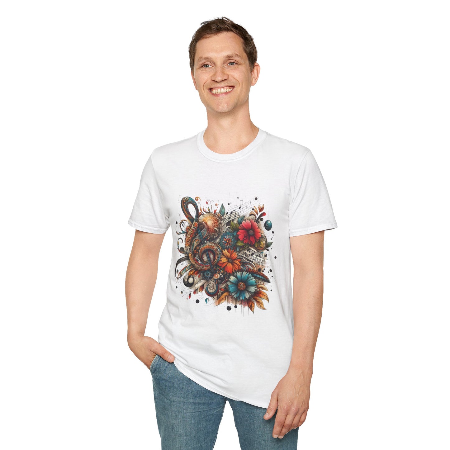 Angie Stone inspired Colorful Artistic Floral Unisex T-Shirt - Graphic Tee for Art Lovers