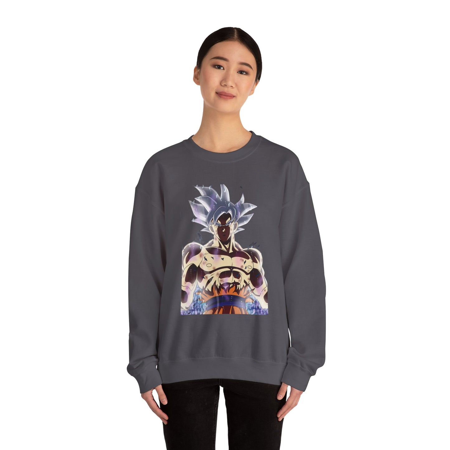 Dragon Ball Super Goku Crewneck Sweatshirt - Ultra Power White Hair Design