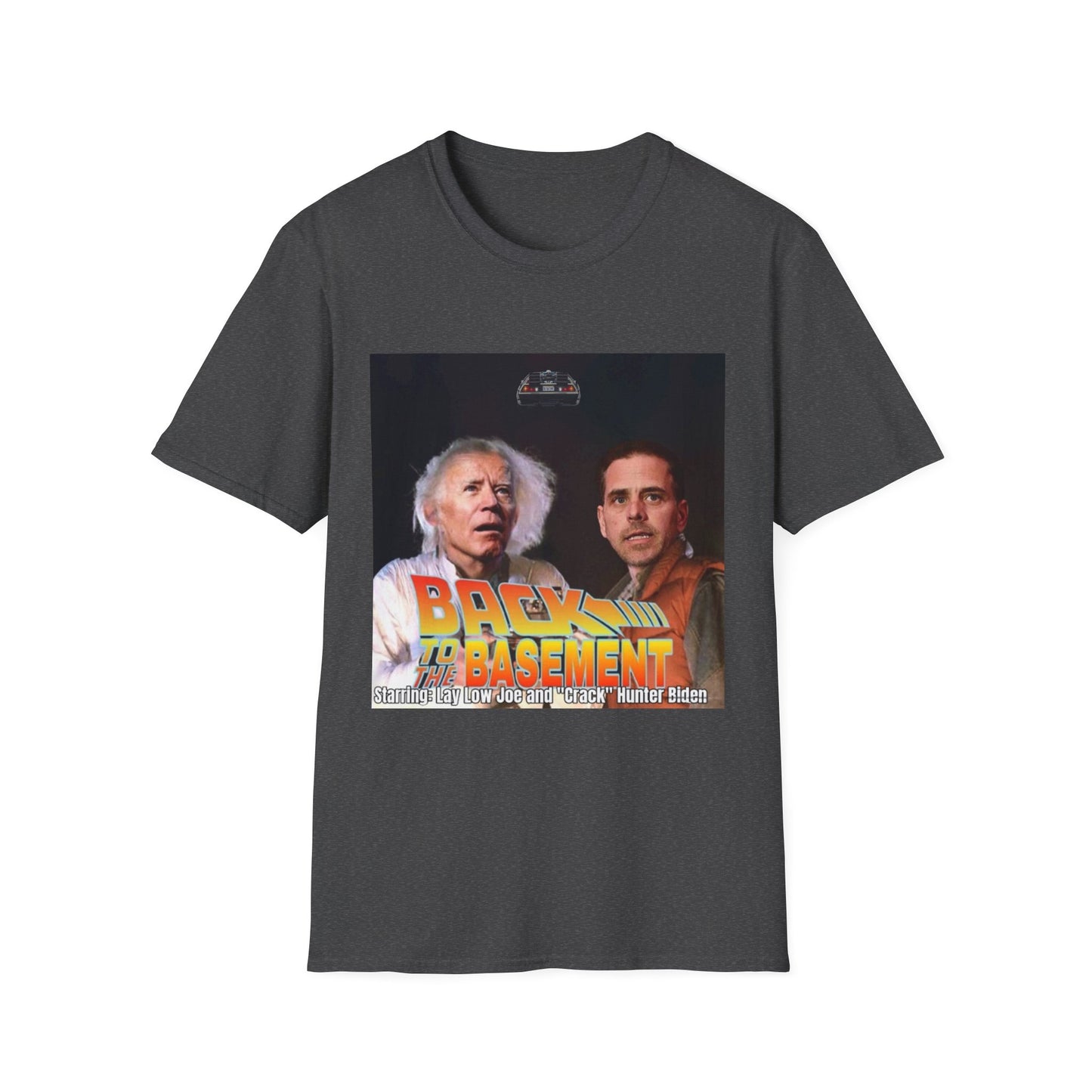 Hunter Biden Convicted Felon Pardon Back to the basement Unisex Softstyle T-Shirt