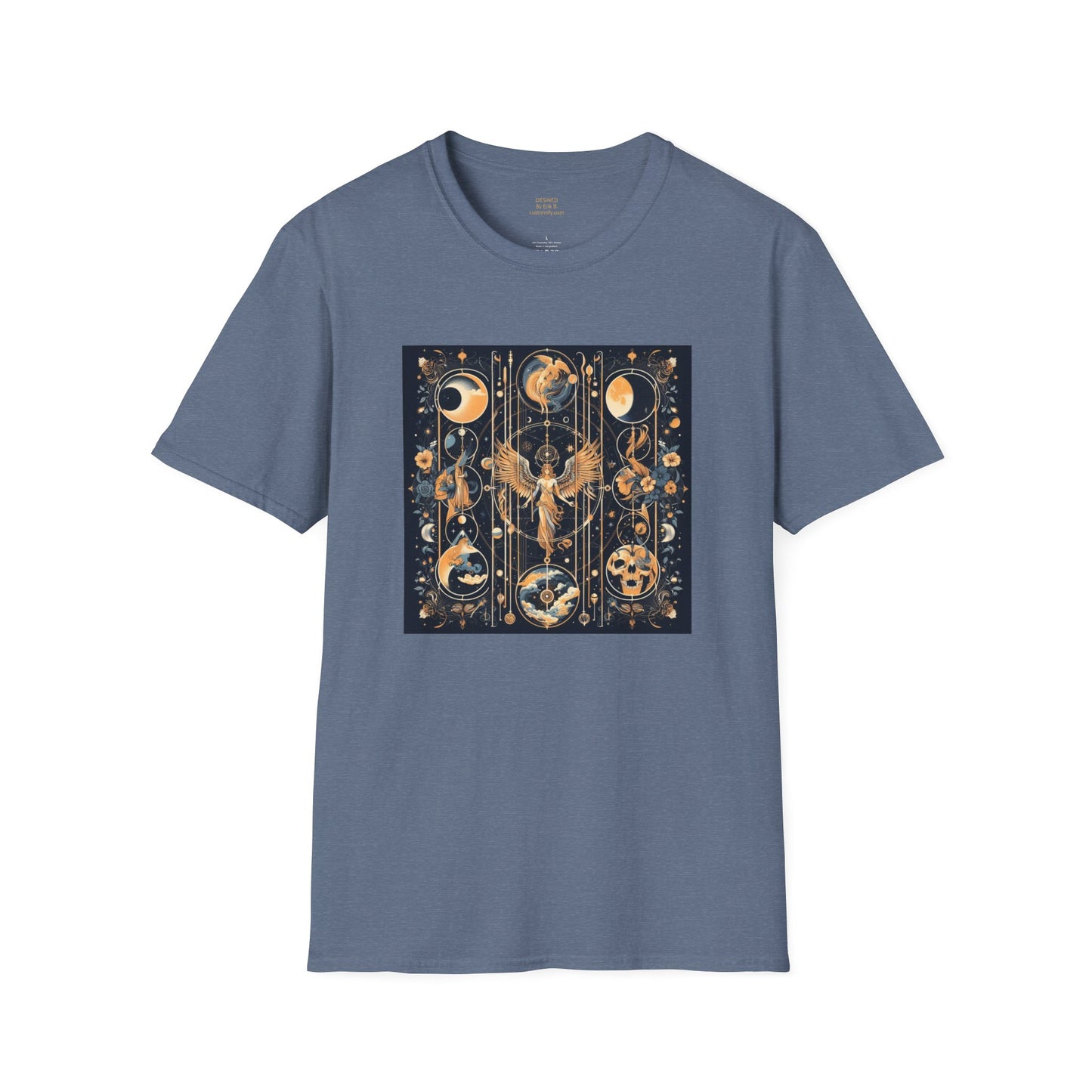Celestial tarot design By Erik B. Unisex Softstyle T-Shirt