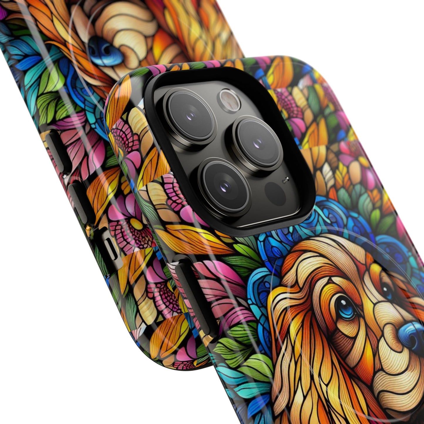 Dog Stained Glass Magnetic Cases