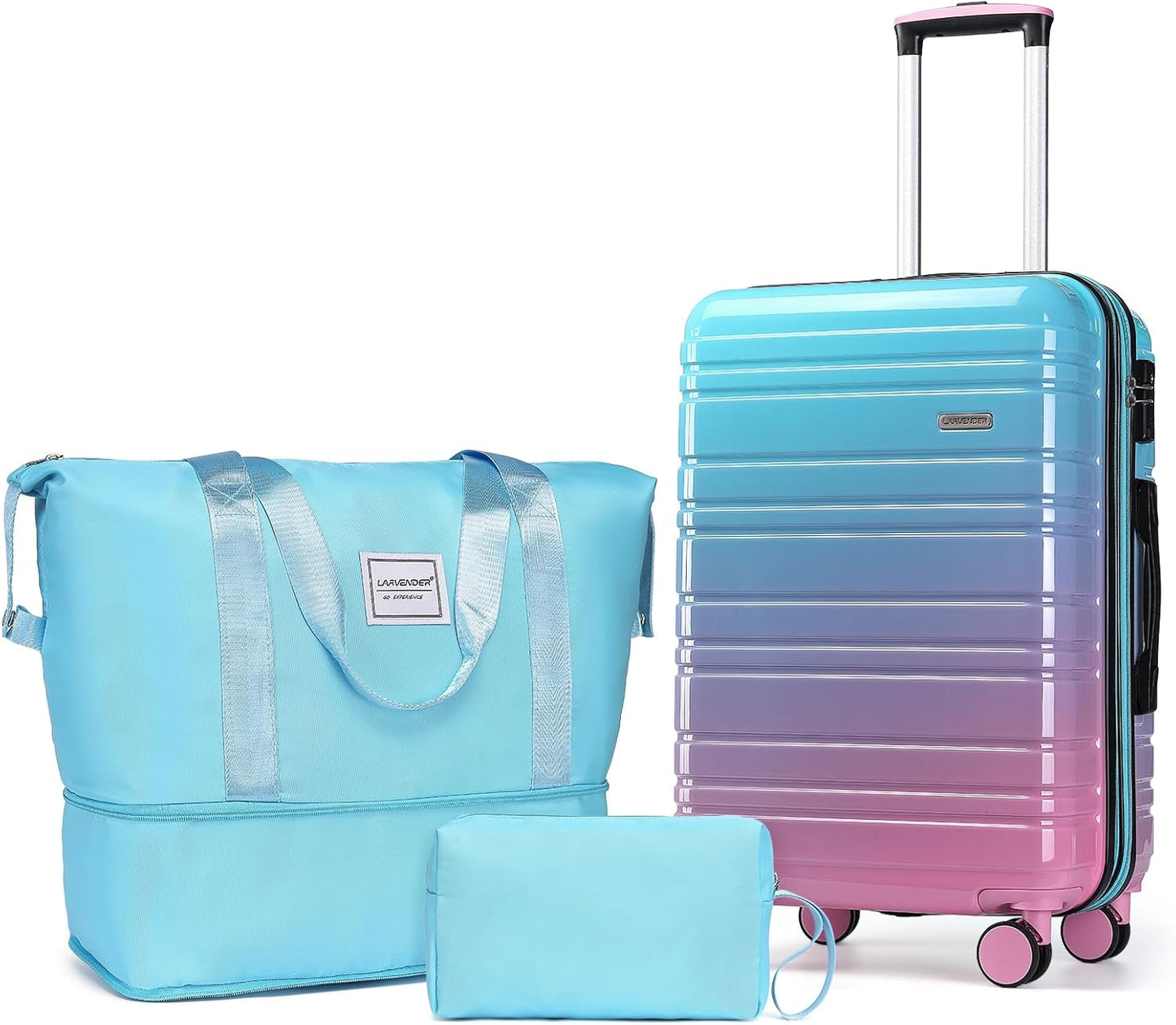 Luggage Sets 3 Piece, Hardside 20 in Carry on Luggage Airline Approved PC+ABS Suitcase Set with Spinner Wheels TSA Lock, Lightweight Rolling Suitcase for Men and Women, Leopard