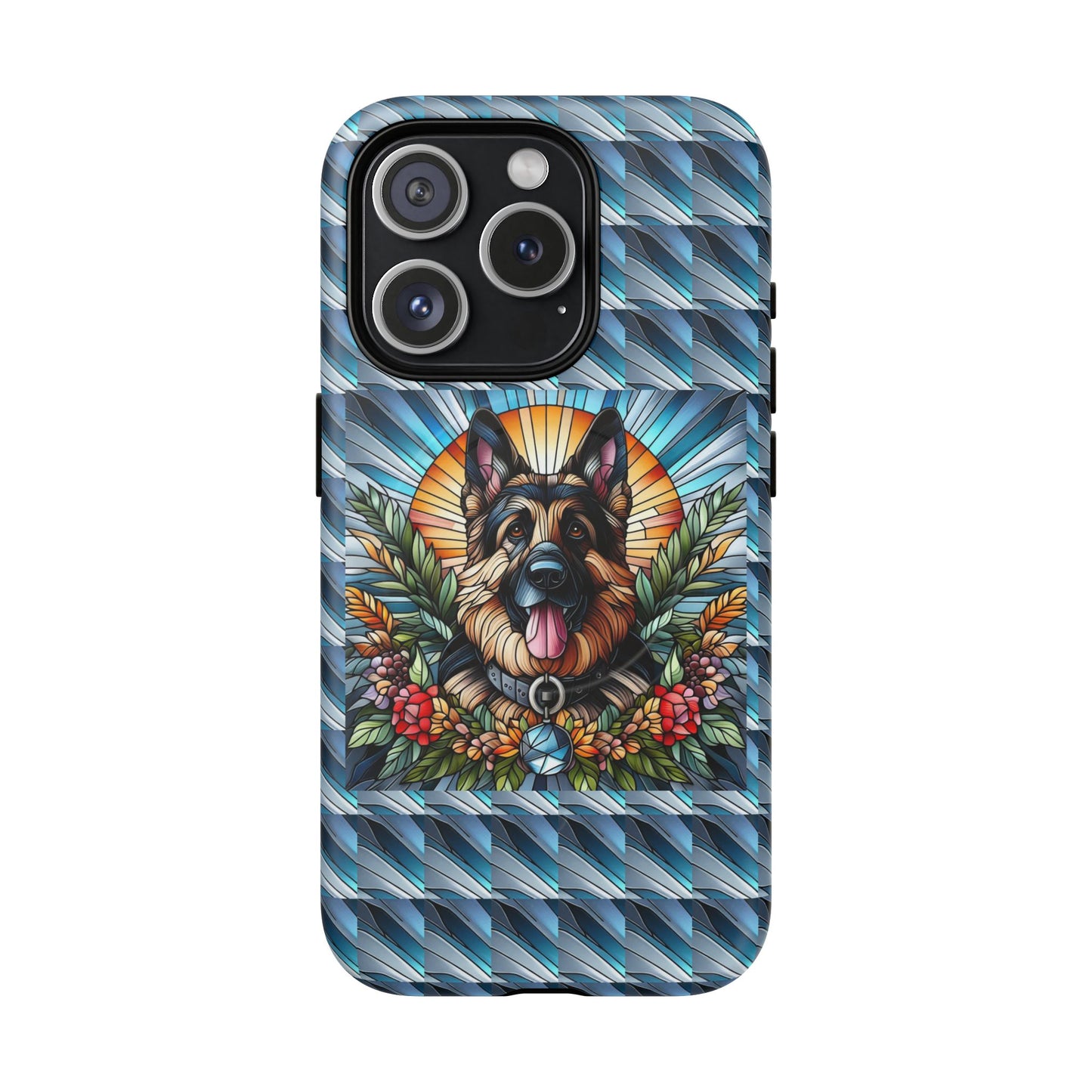 German Shepherd Stained Glass Tough Magnetic Cases