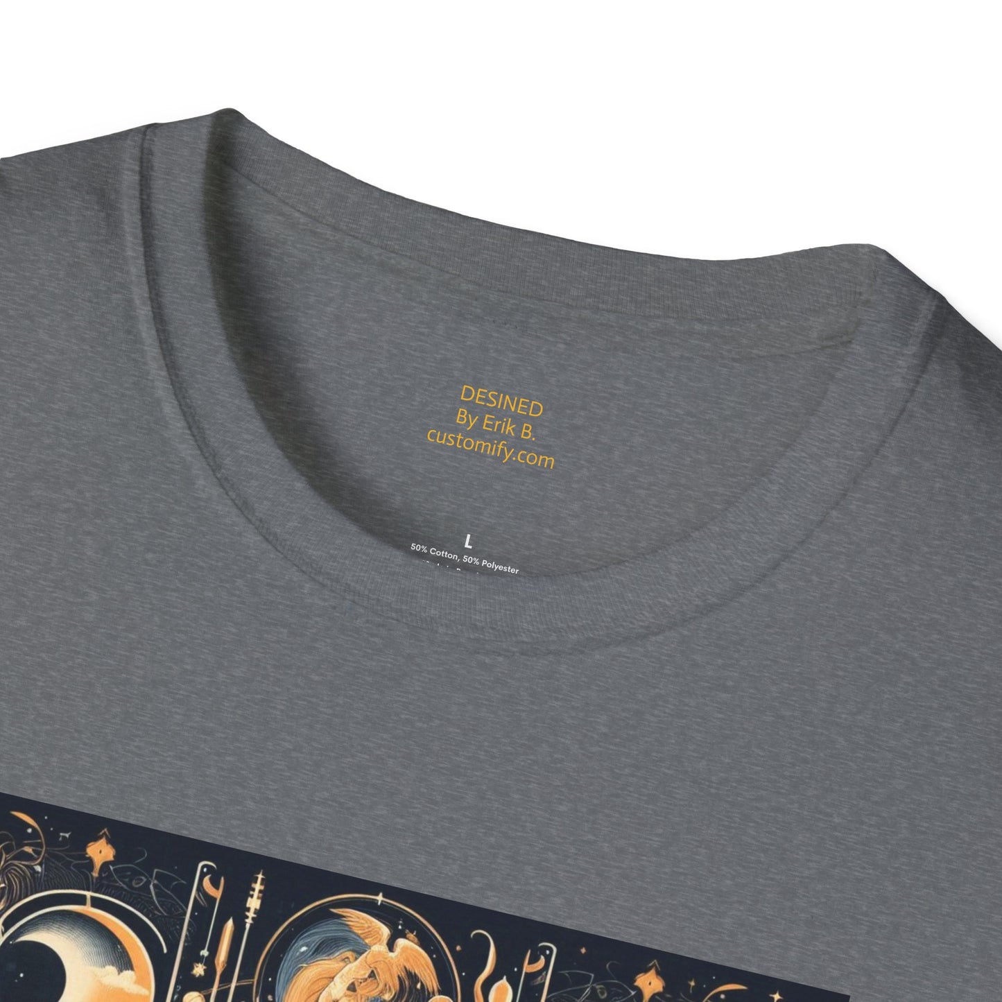 Celestial tarot design By Erik B. Unisex Softstyle T-Shirt