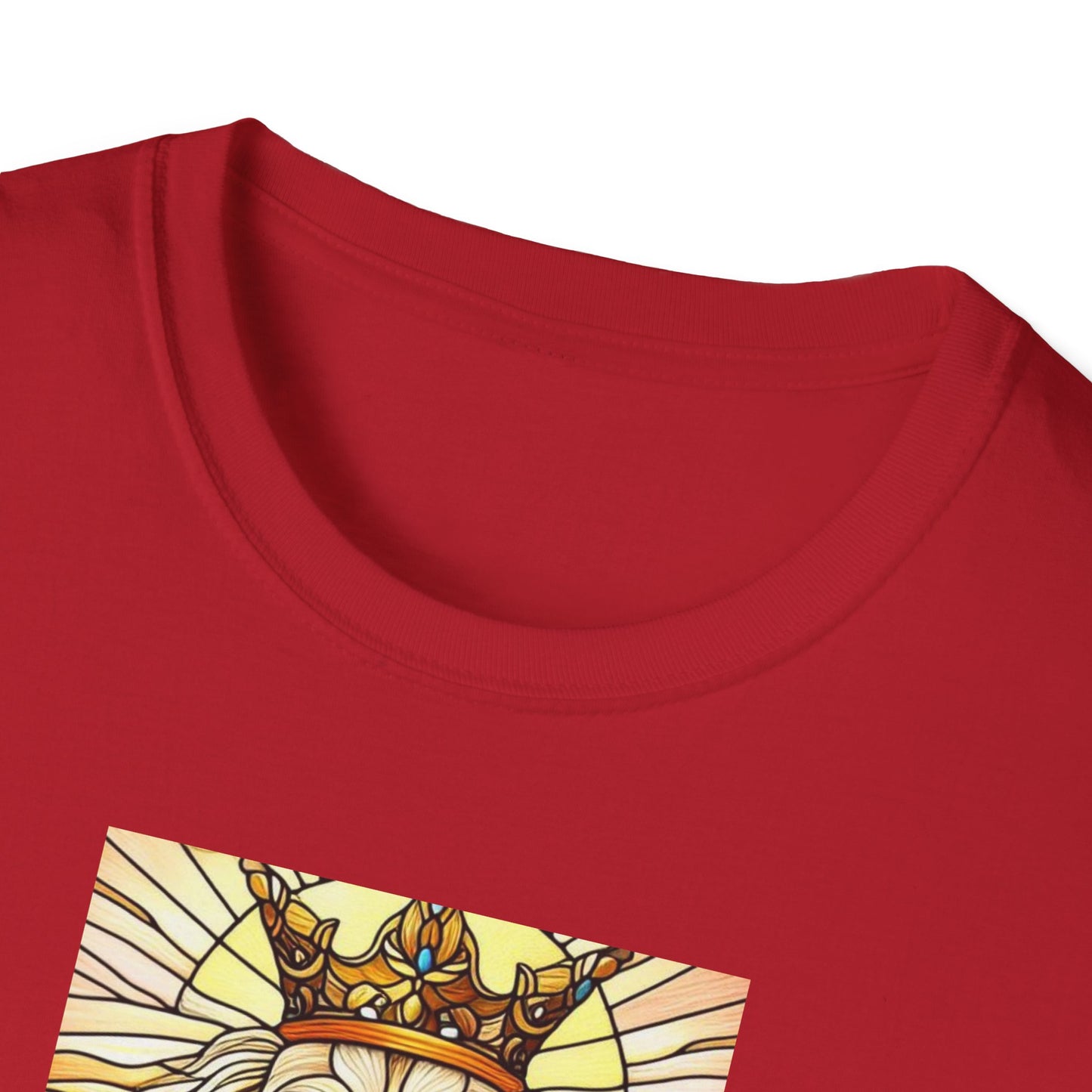 Golden Retriever Animal Stained Glass Design Unisex Softstyle T-Shirt