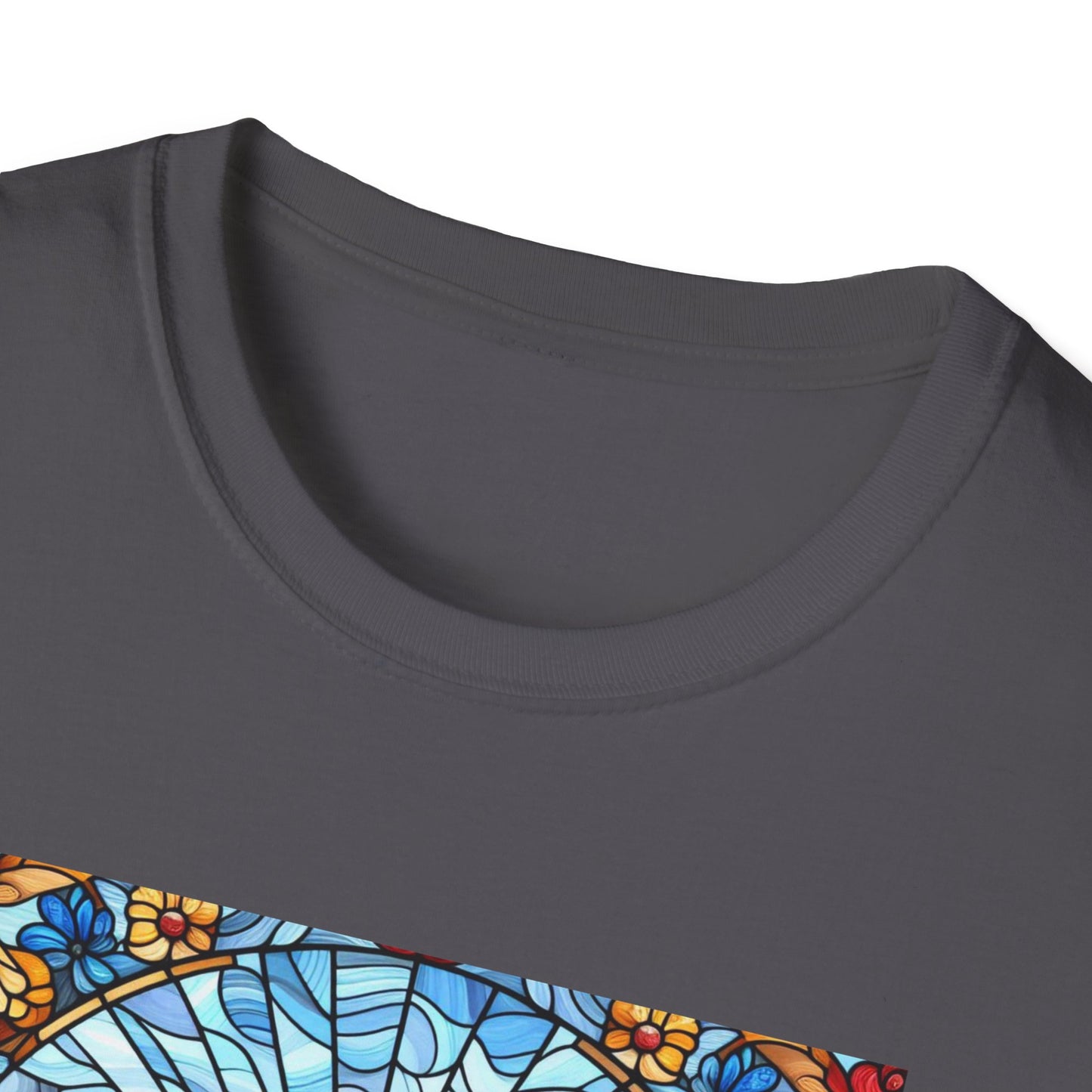 Dachshund Stained Glass Unisex Softstyle T-Shirt